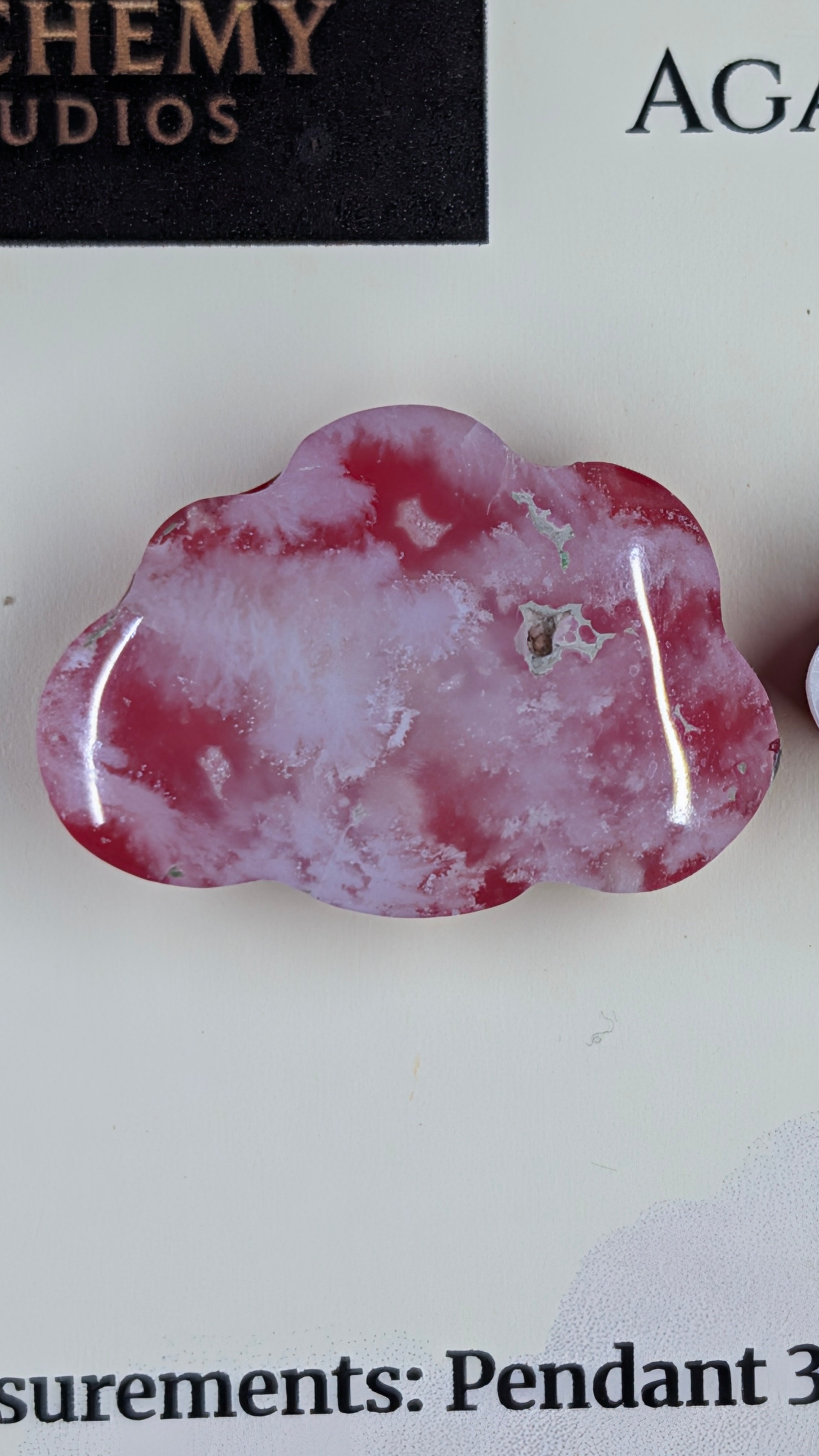 Cloud Shape - Red Plume Agate Doublet - Design-Ready Set
