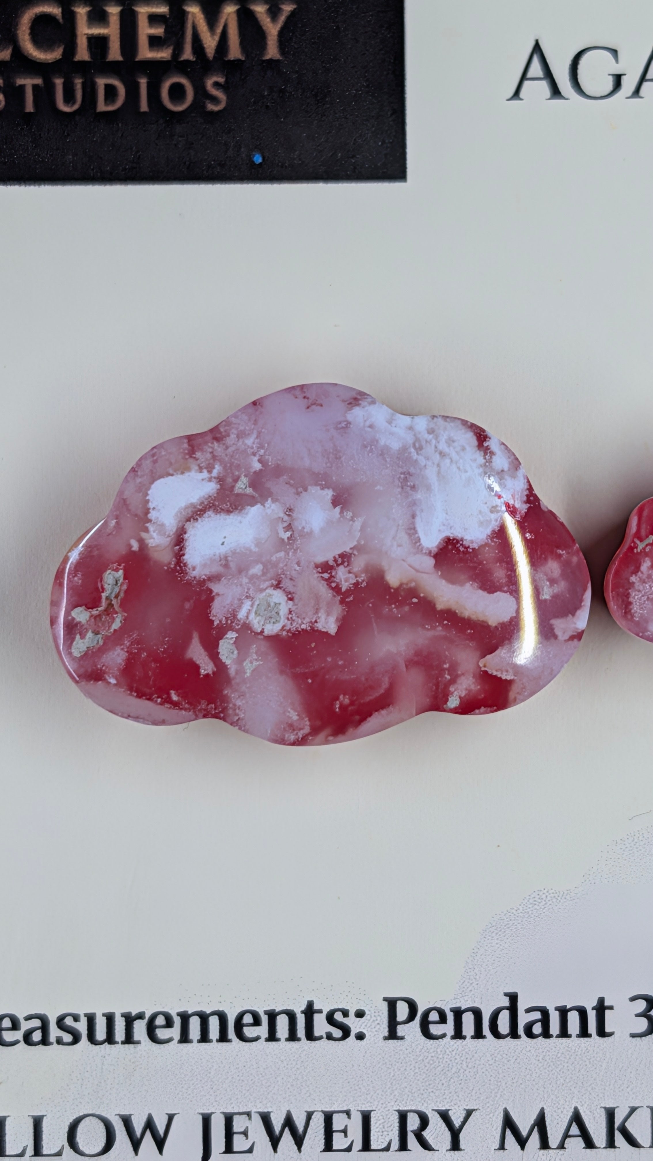 Cloud Shape - Red Plume Agate Doublet - Design-Ready Set