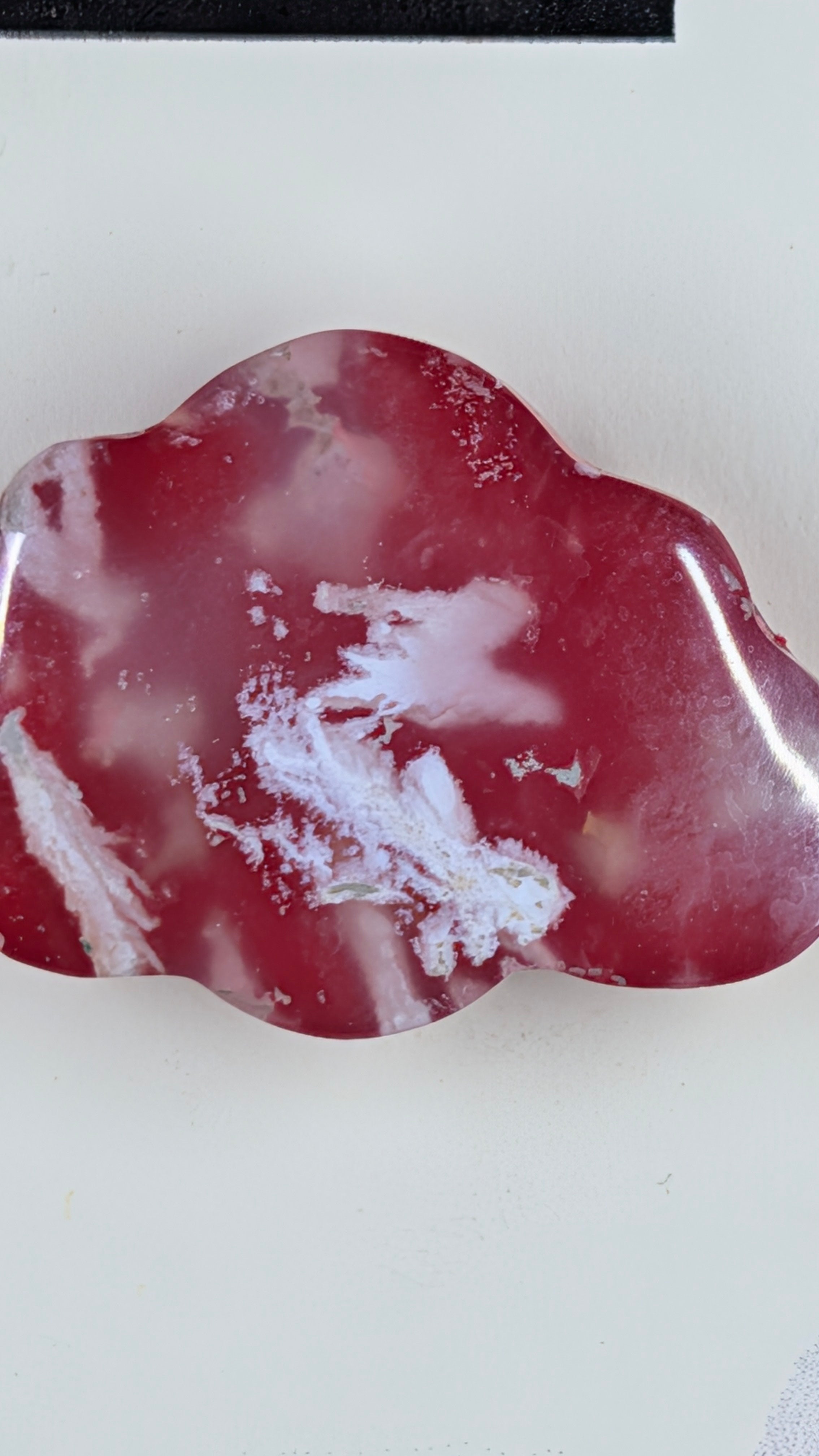 Cloud Shape - Red Plume Agate Doublet - Design-Ready Set