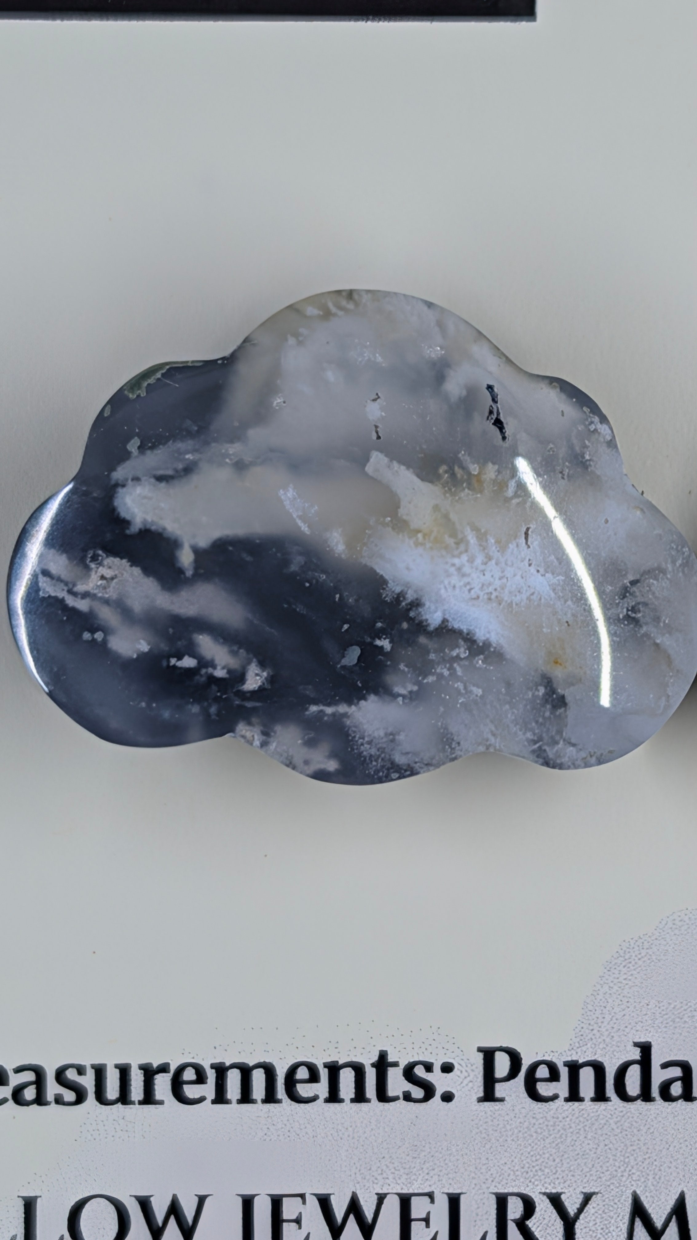 Cloud Shape - Black Plume Agate Doublet - Design-Ready Set