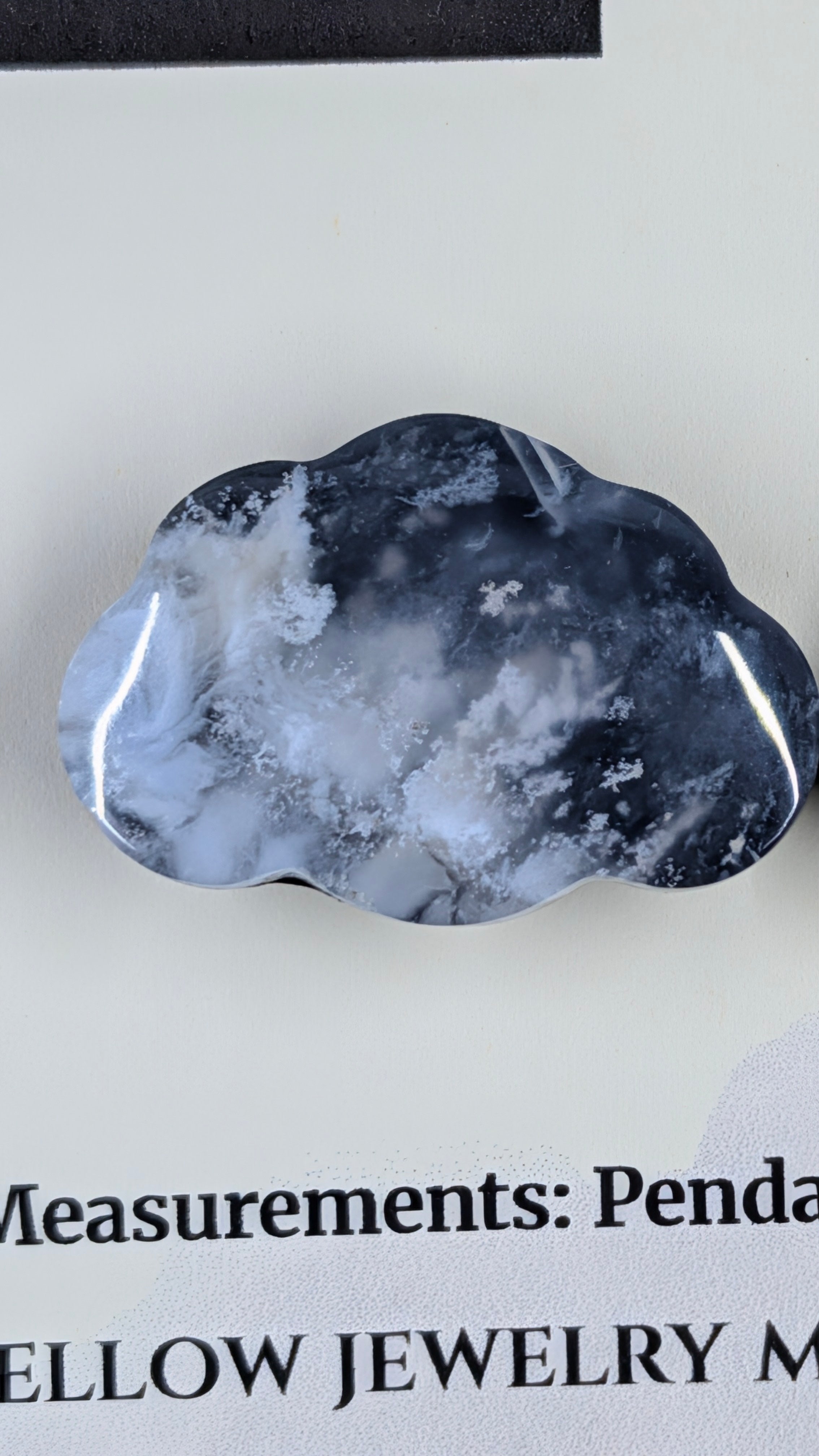 Cloud Shape - Black Plume Agate Doublet - Design-Ready Set