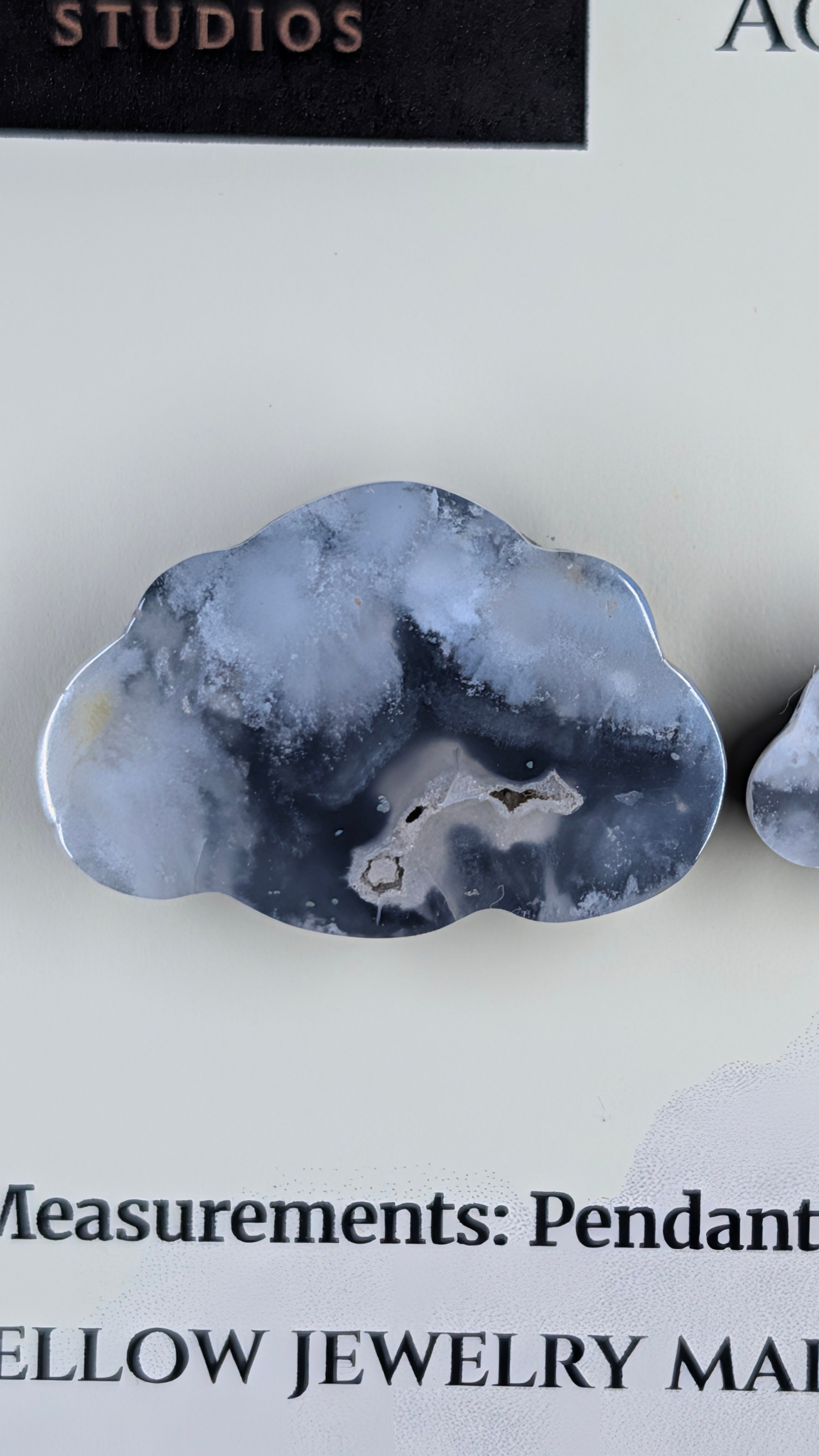 Cloud Shape - Black Plume Agate Doublet - Design-Ready Set
