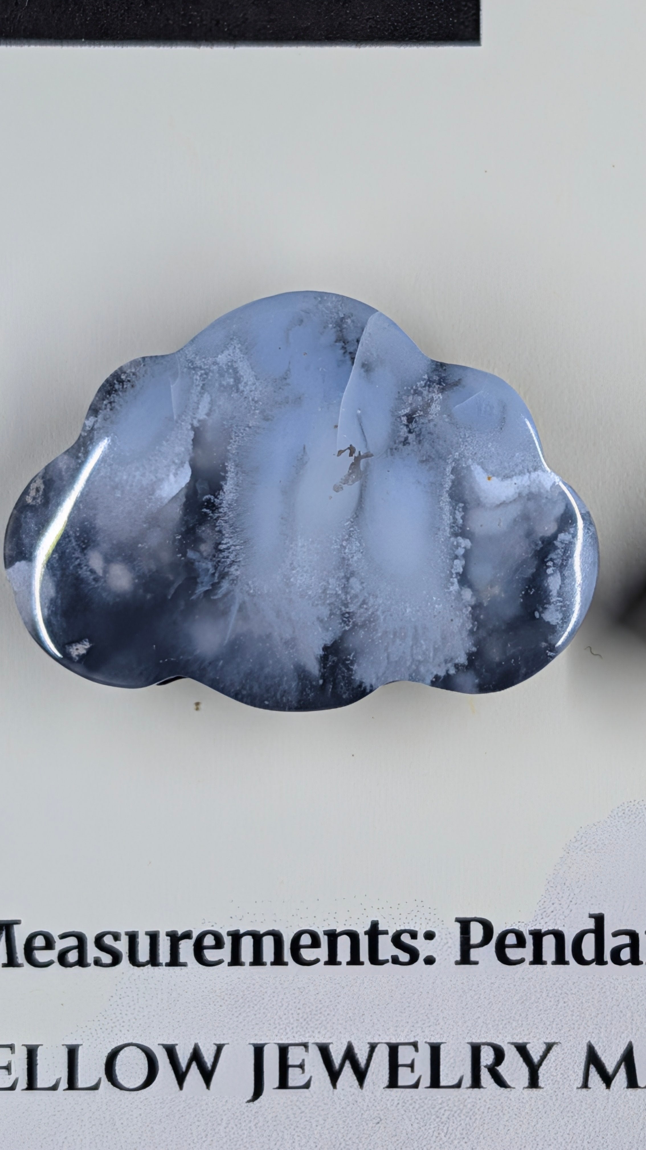 Cloud Shape - Black Plume Agate Doublet - Design-Ready Set