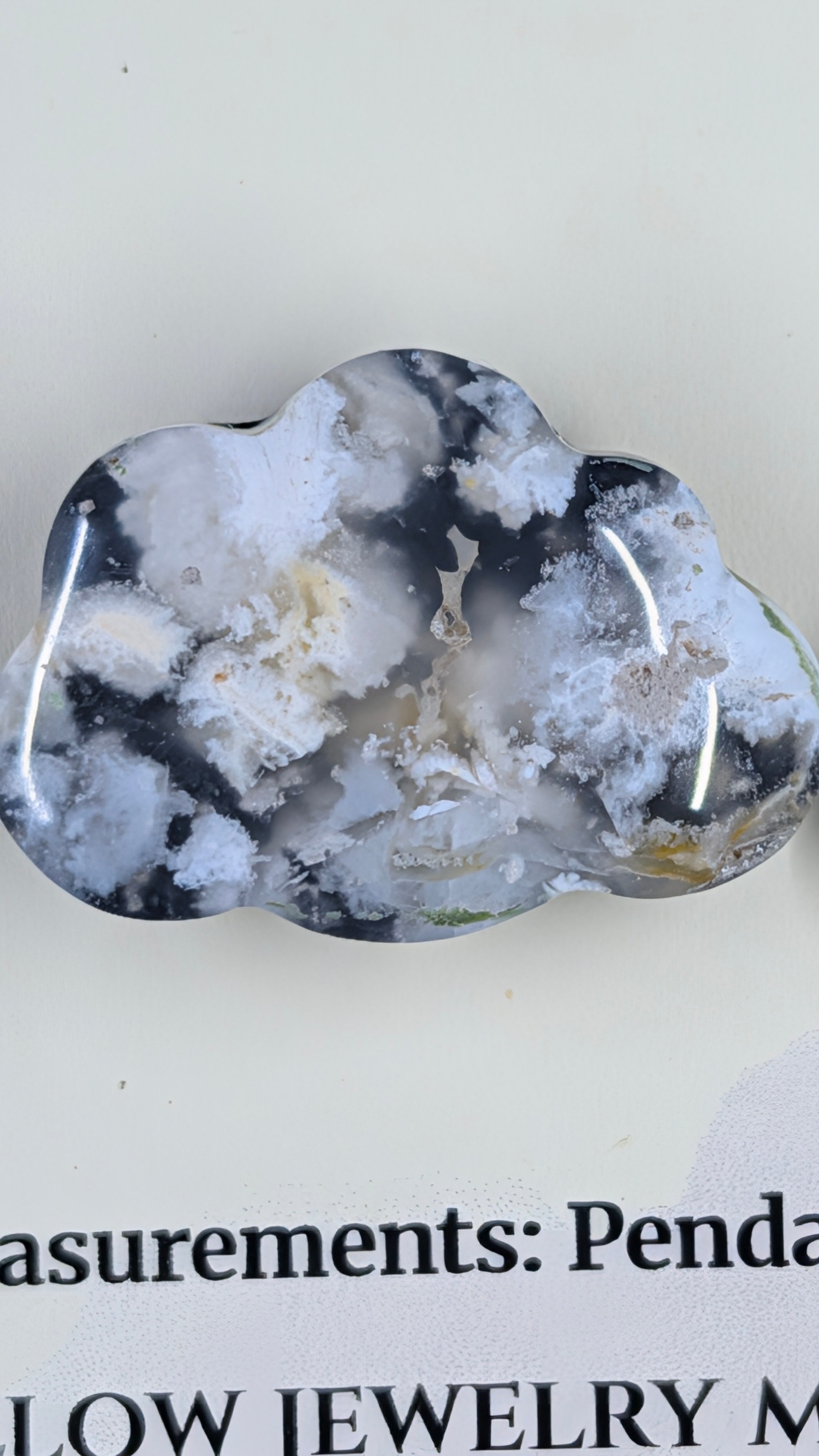 Cloud Shape - Black Plume Agate Doublet - Design-Ready Set