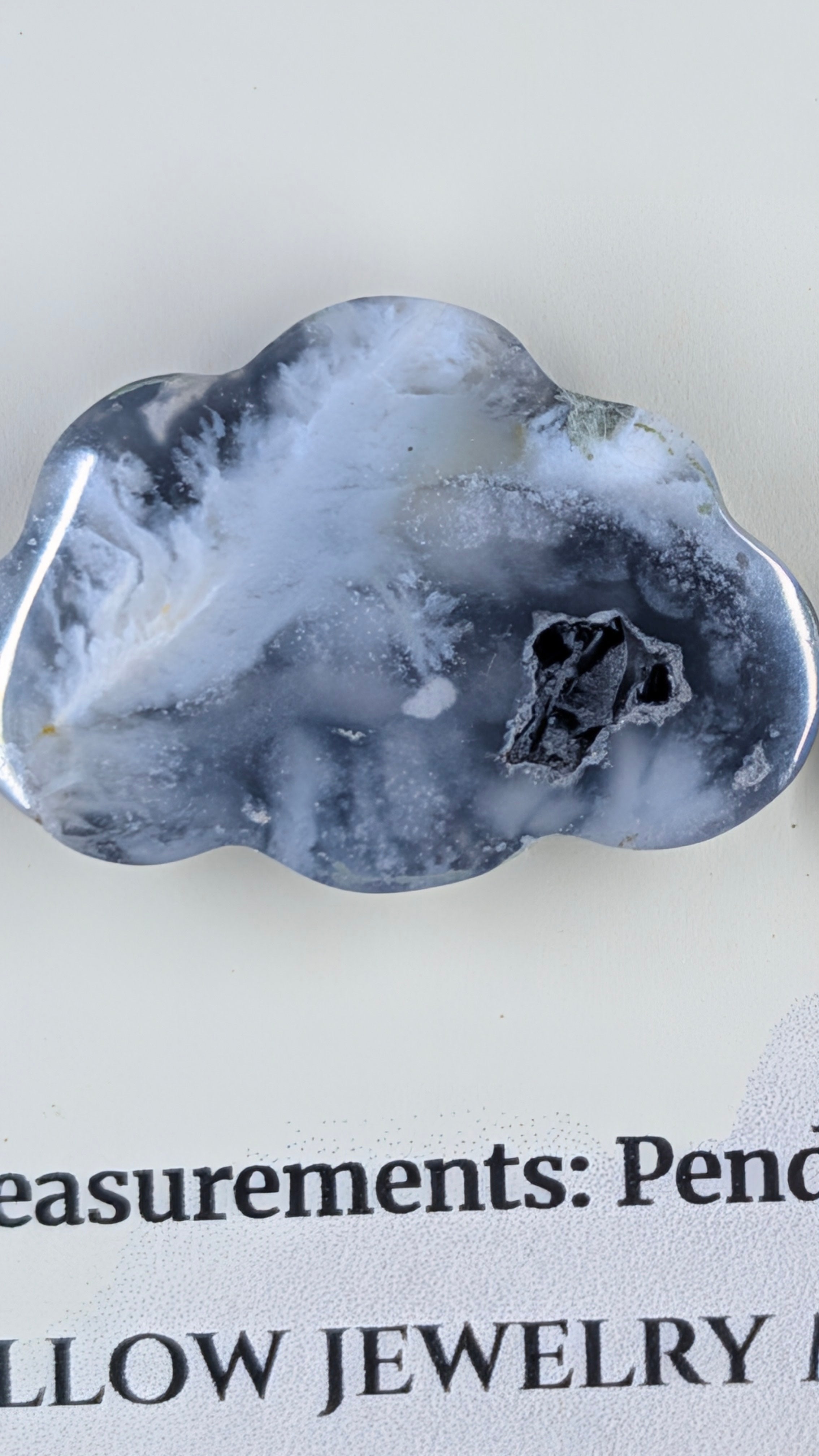Cloud Shape - Black Plume Agate Doublet - Design-Ready Set