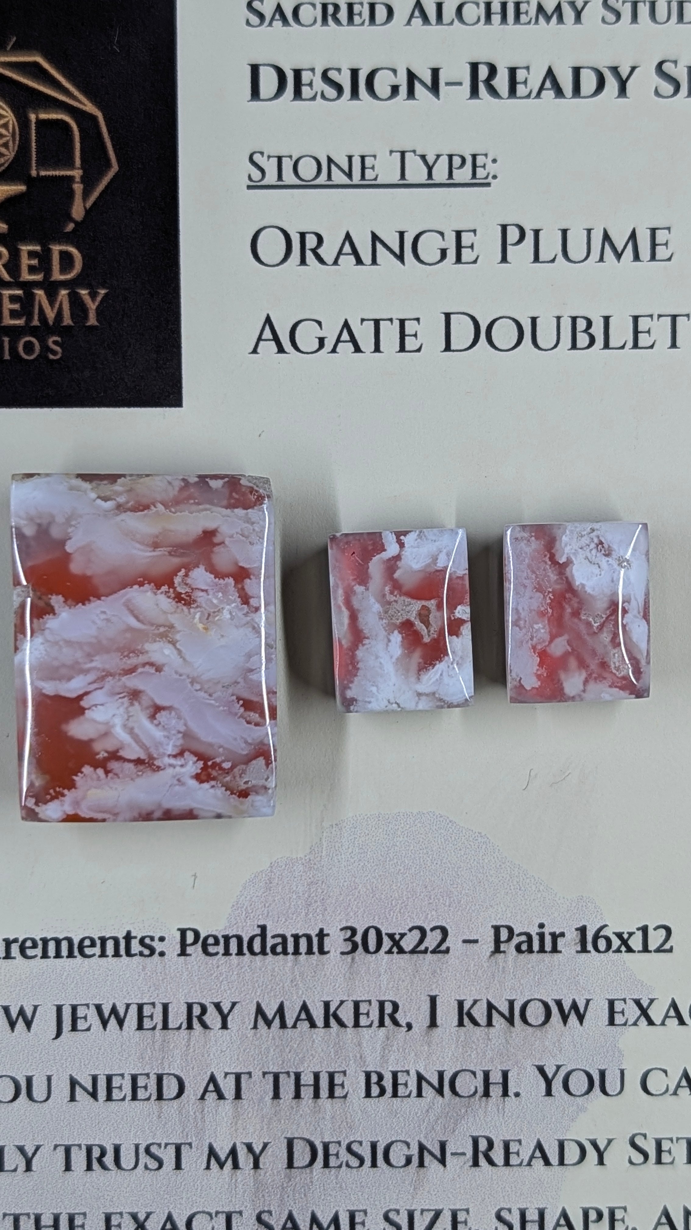 Rectangle Shape - Orange Plume Doublet - Design-Ready Set