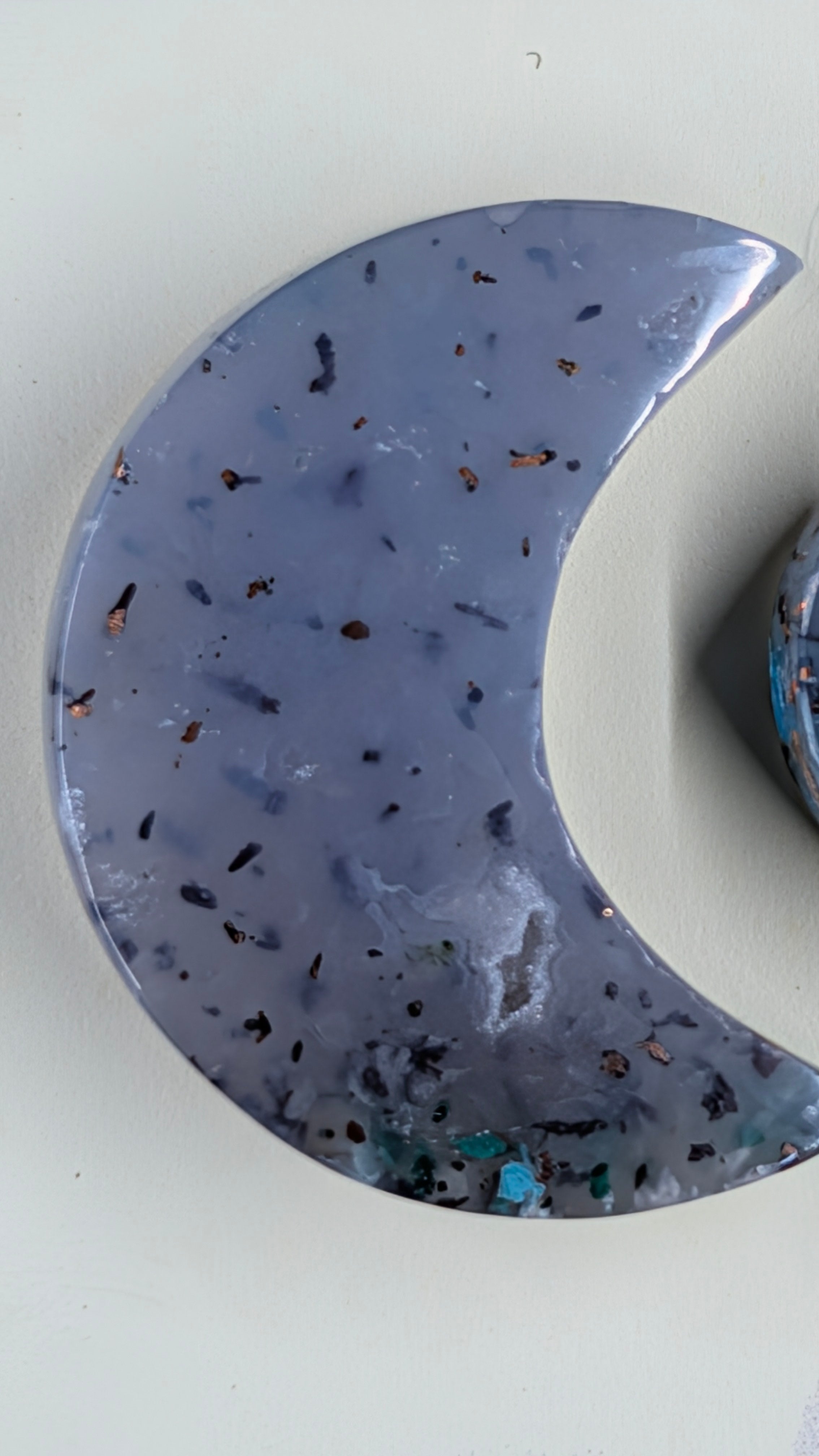 Crescent Moon - Confetti Chrysocolla - Sacred Alchemy Select - Design-Ready Set