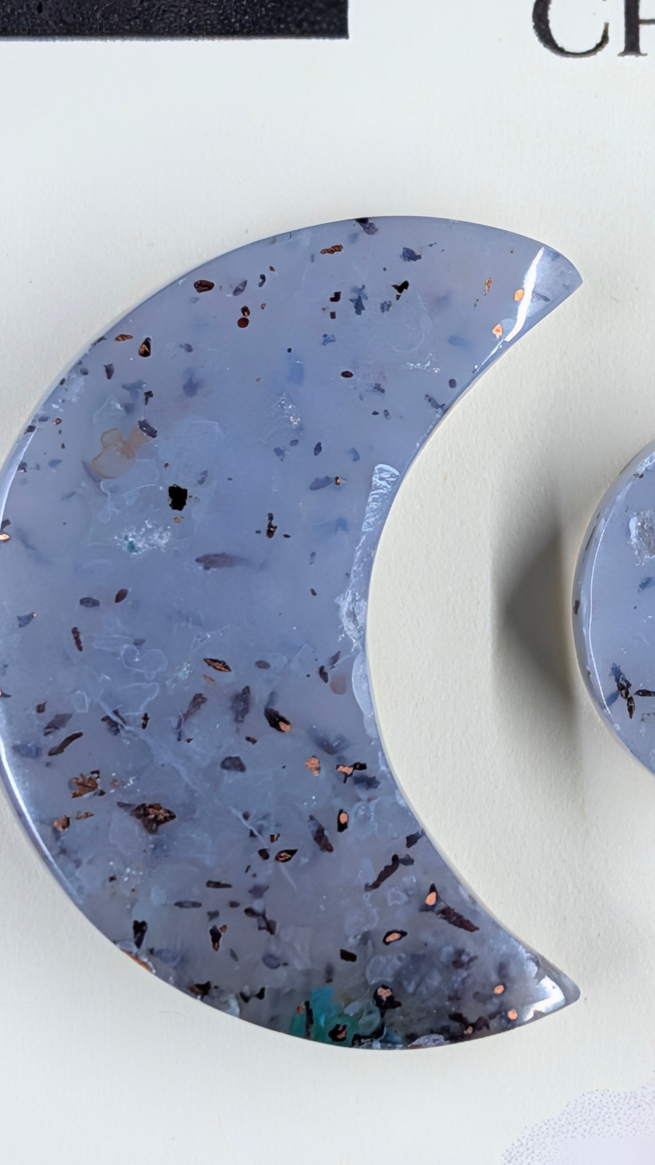Crescent Moon - Confetti Chrysocolla - Sacred Alchemy Select - Design-Ready Set