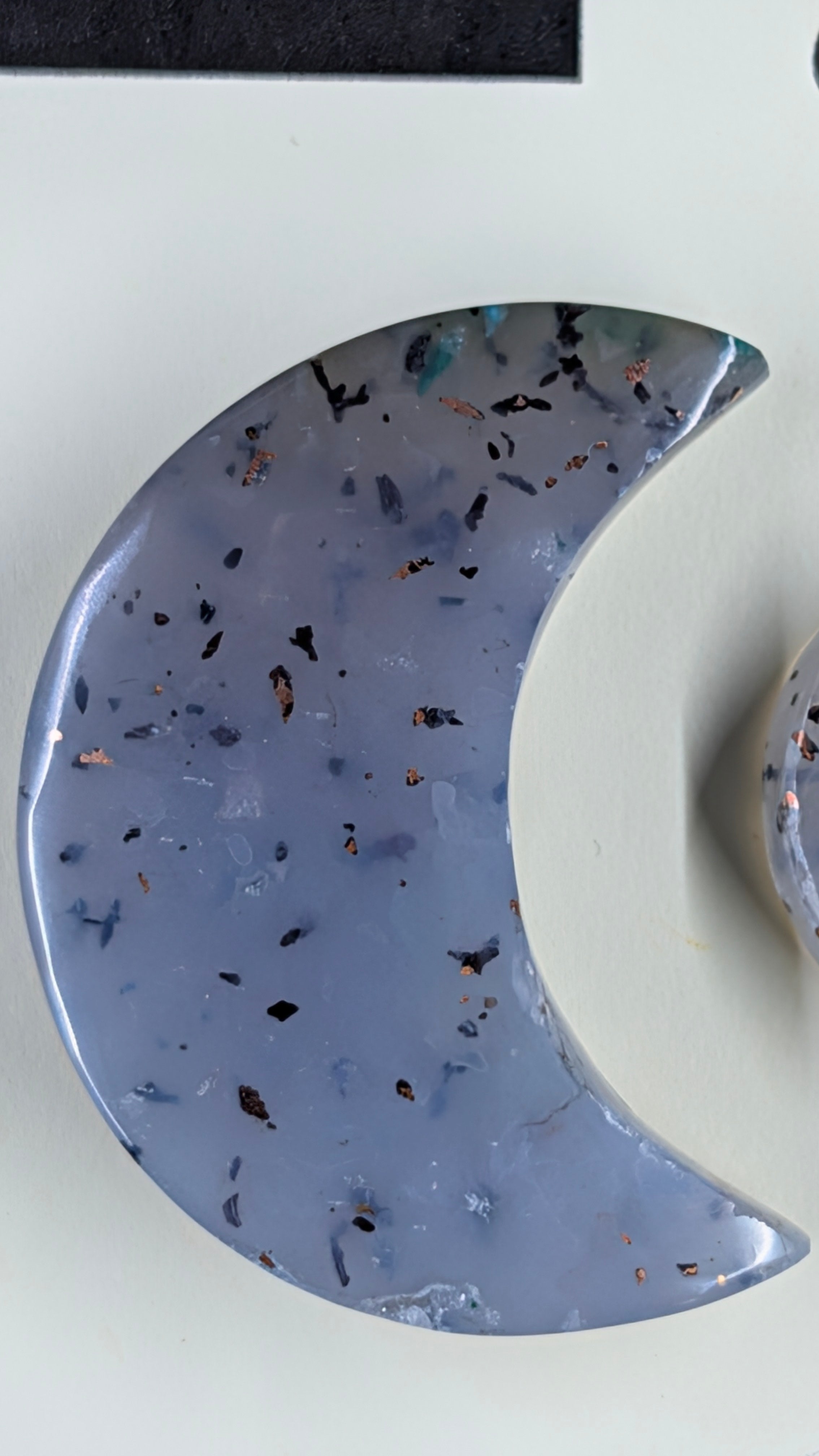 Crescent Moon - Confetti Chrysocolla - Sacred Alchemy Select - Design-Ready Set