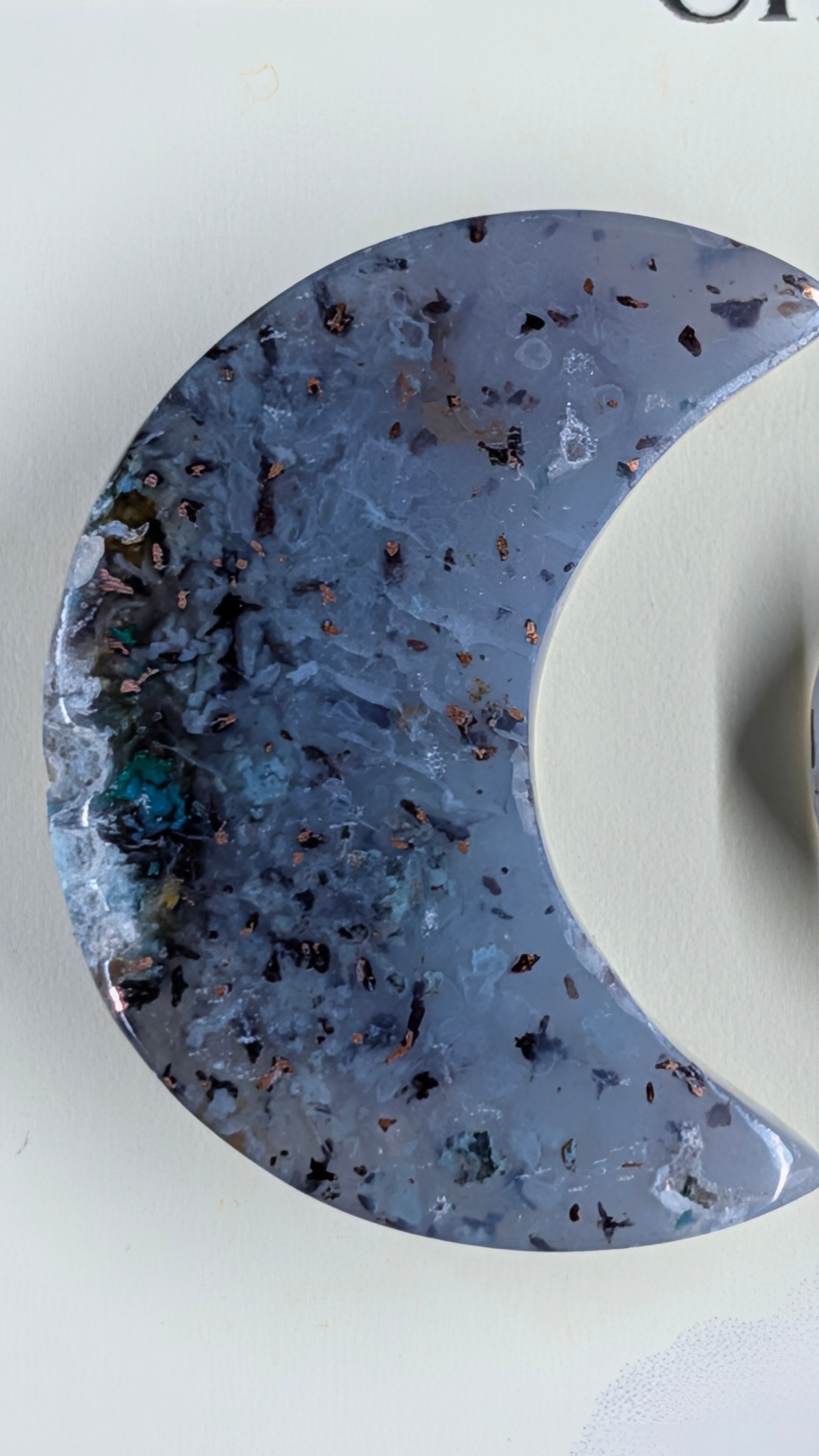 Crescent Moon - Confetti Chrysocolla - Sacred Alchemy Select - Design-Ready Set