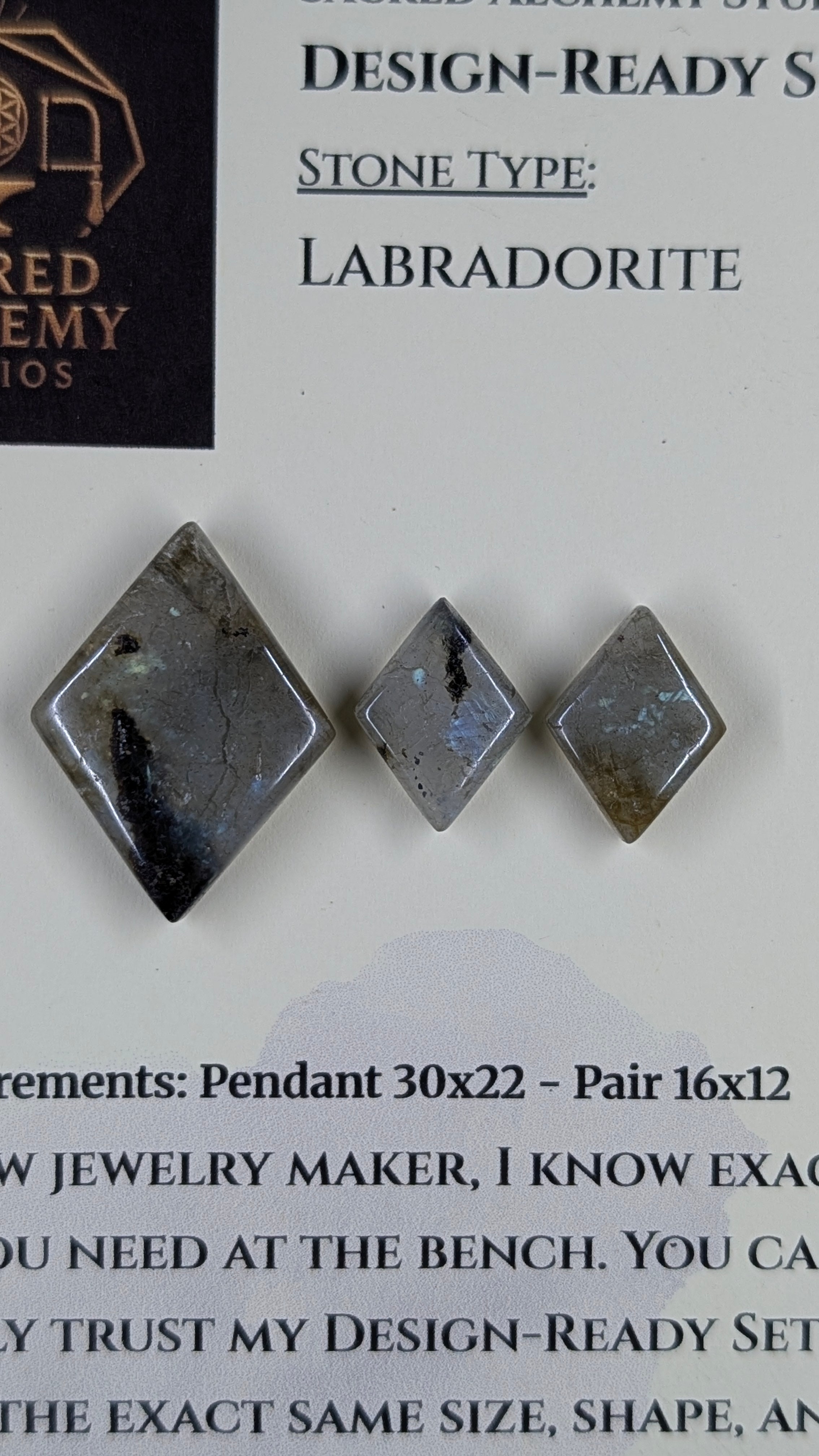 Rhombus Shape - Labradorite - Design-Ready Set