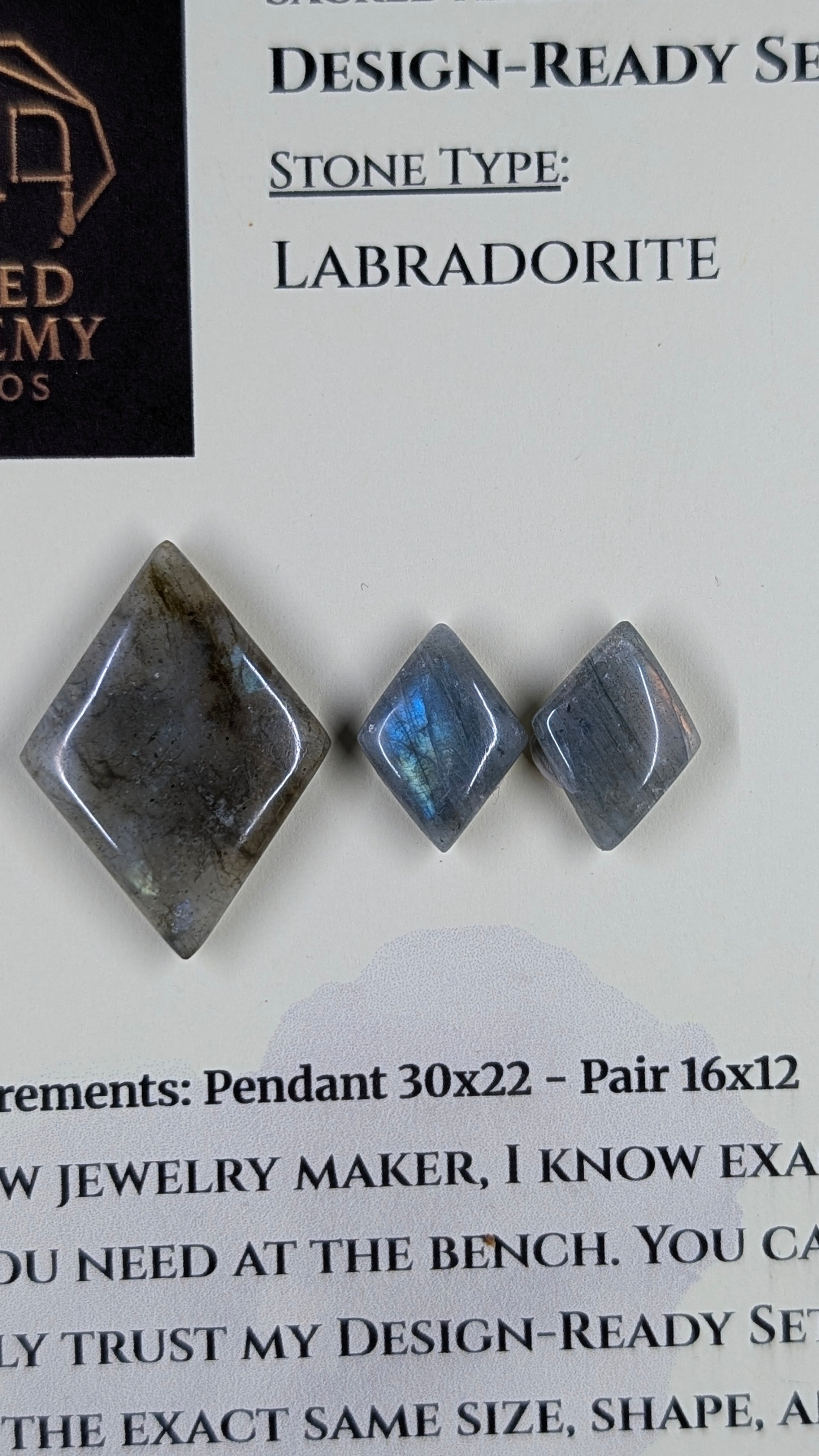 Rhombus Shape - Labradorite - Design-Ready Set