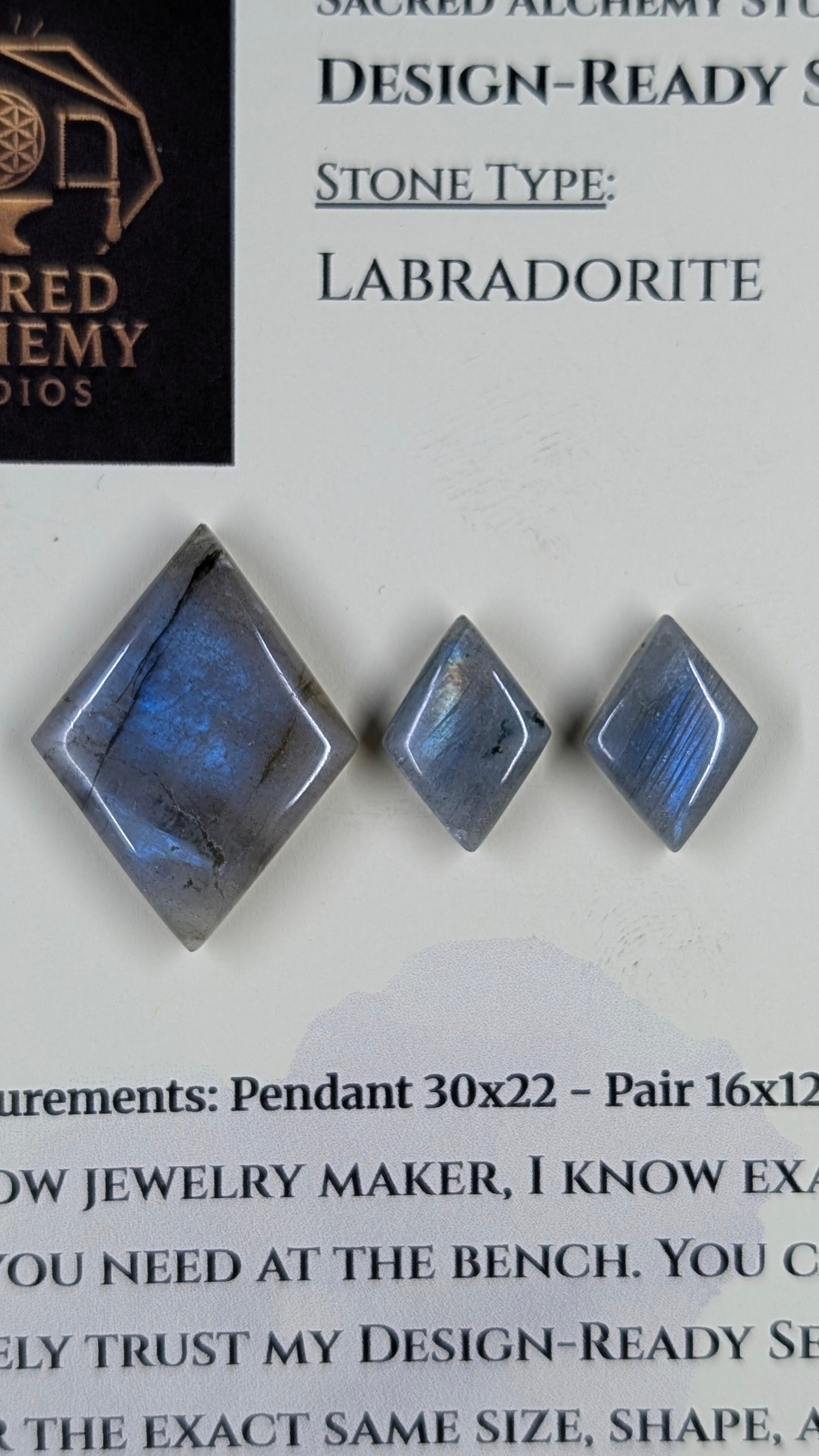 Rhombus Shape - Labradorite - Design-Ready Set