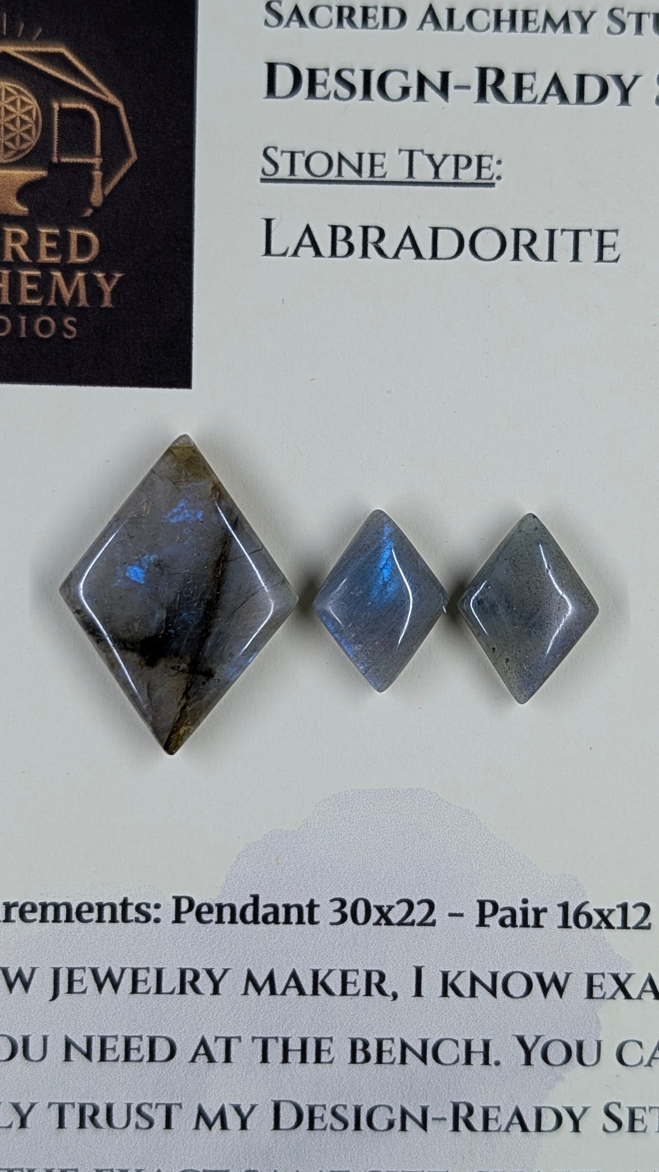 Rhombus Shape - Labradorite - Design-Ready Set