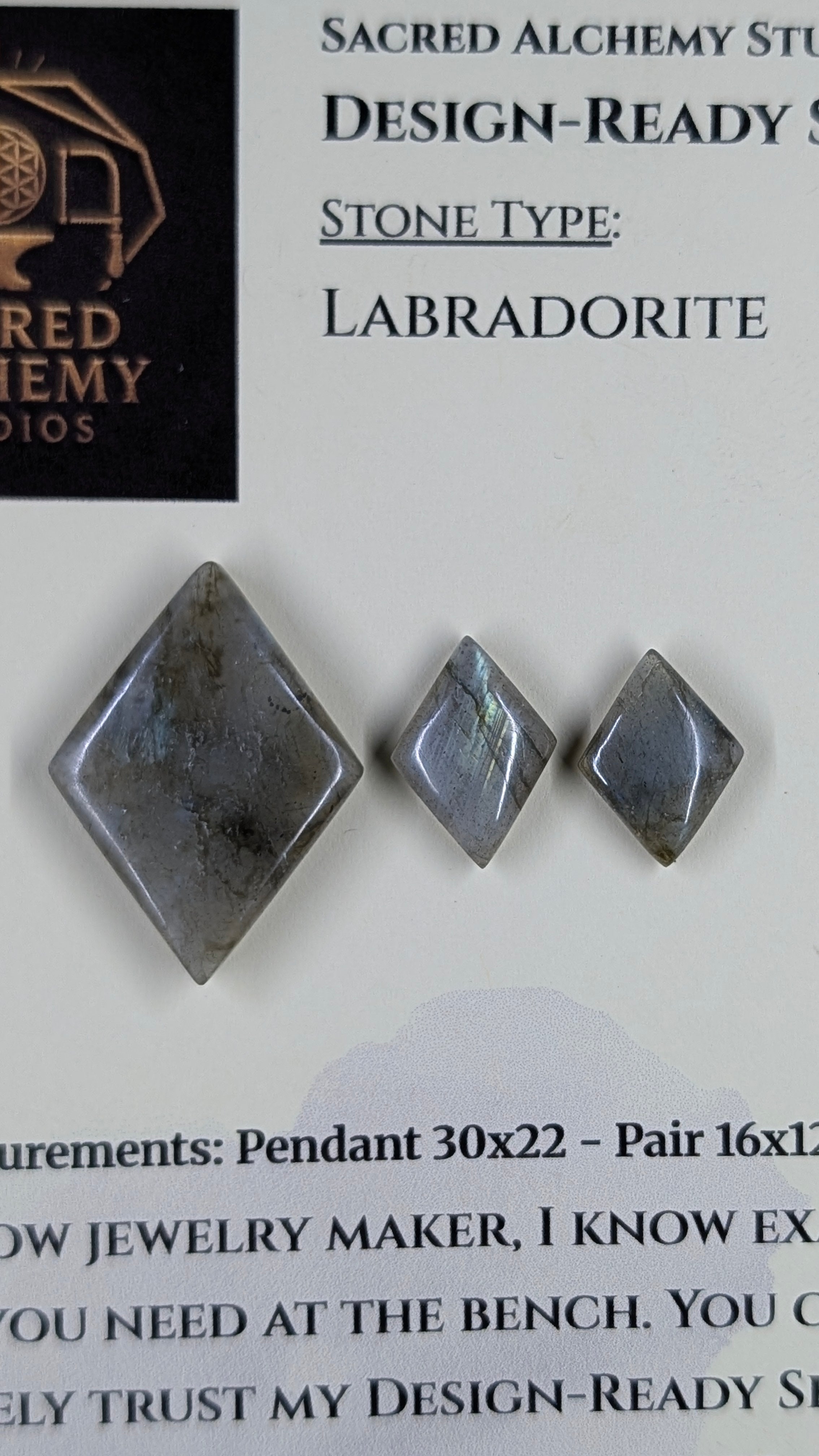 Rhombus Shape - Labradorite - Design-Ready Set