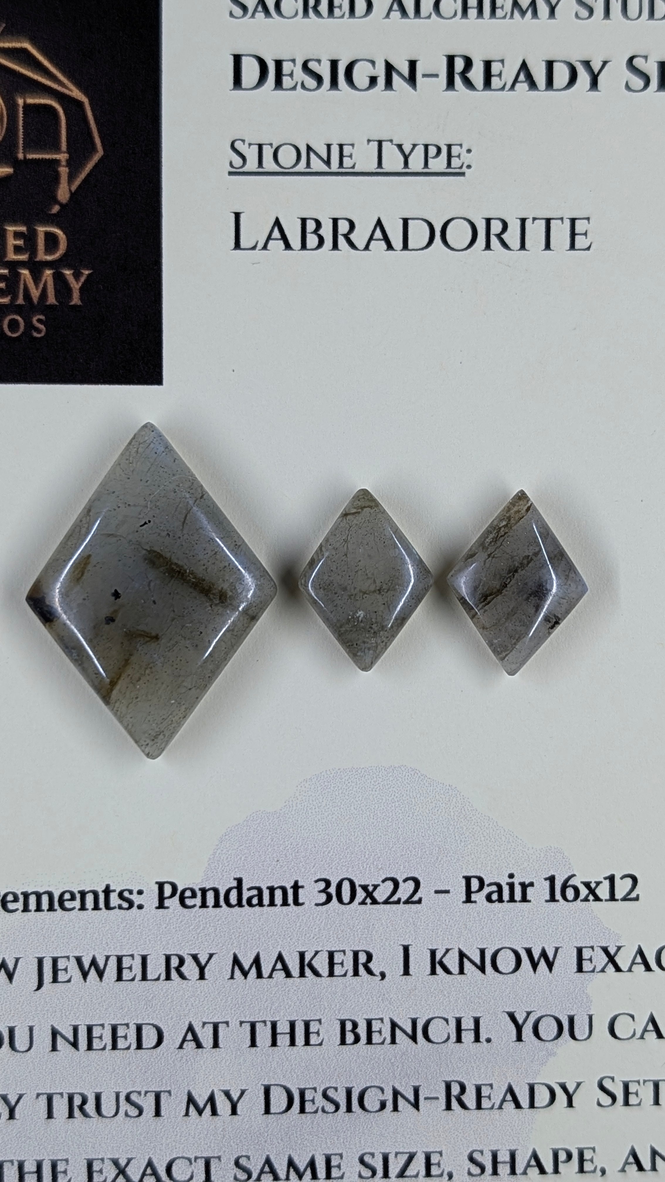 Rhombus Shape - Labradorite - Design-Ready Set