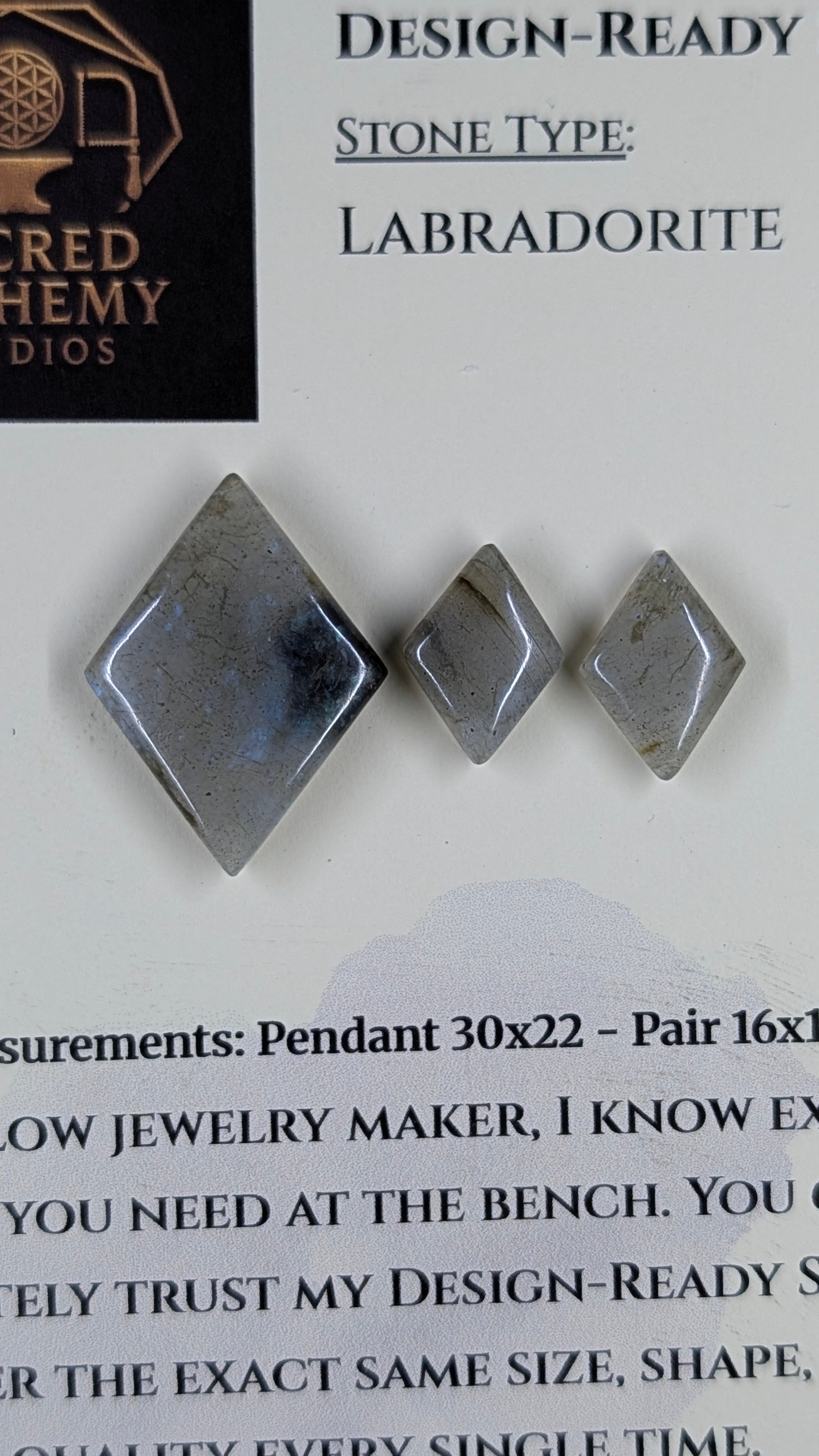 Rhombus Shape - Labradorite - Design-Ready Set