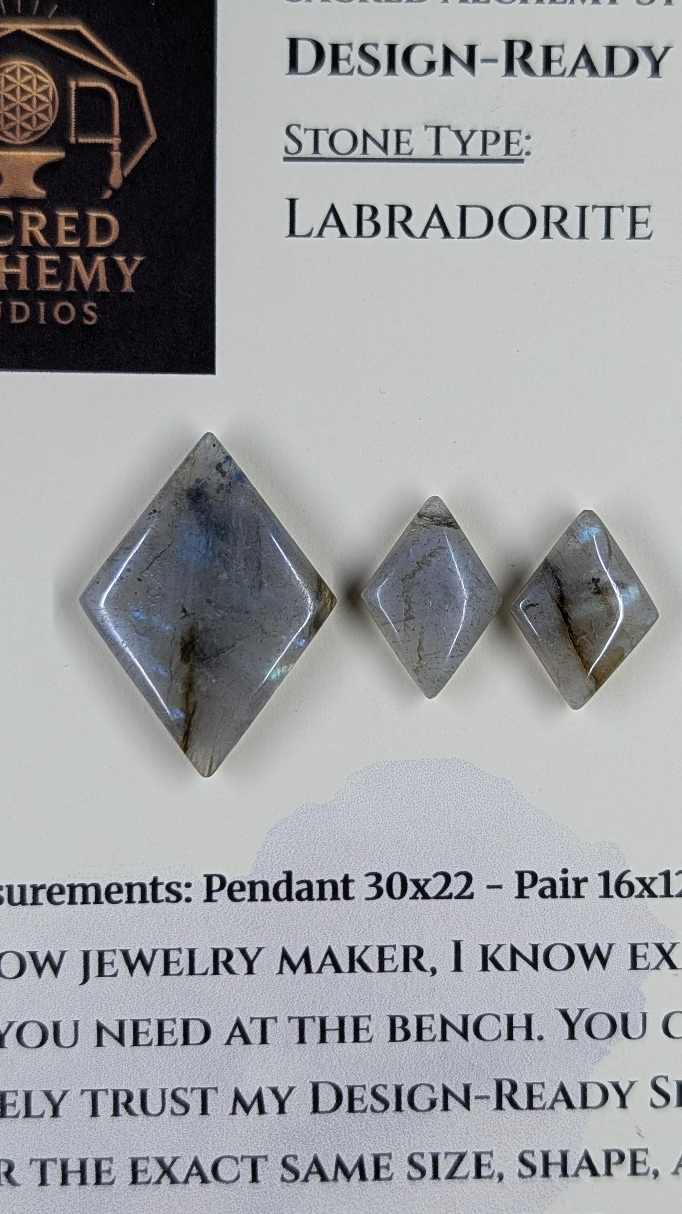 Rhombus Shape - Labradorite - Design-Ready Set