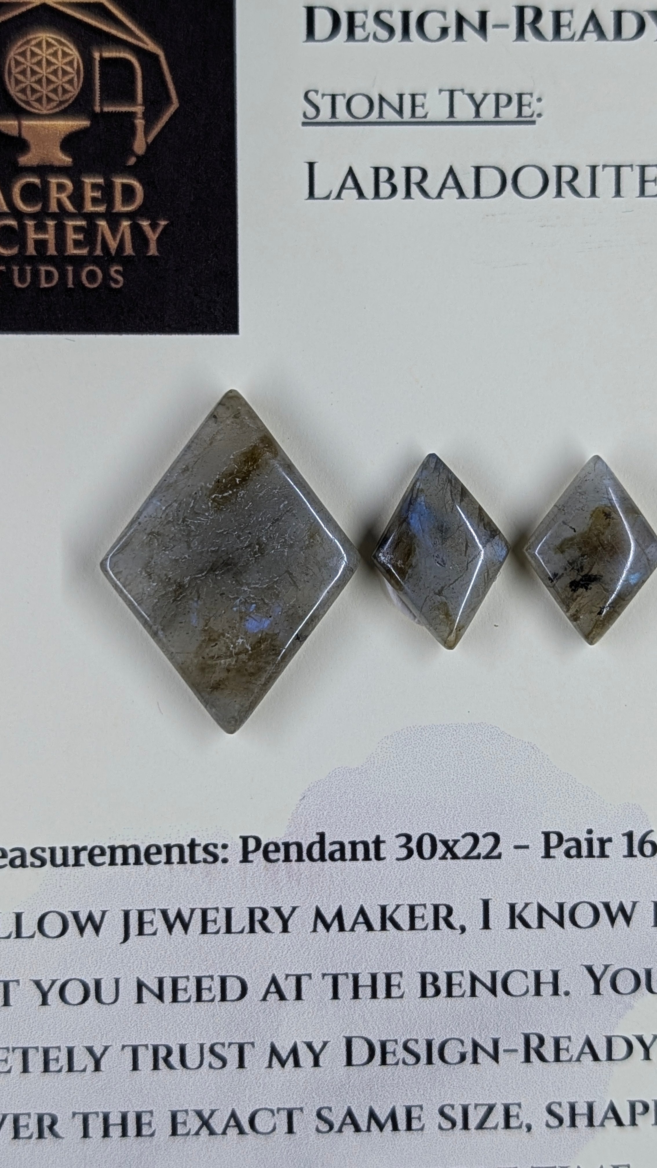 Rhombus Shape - Labradorite - Design-Ready Set