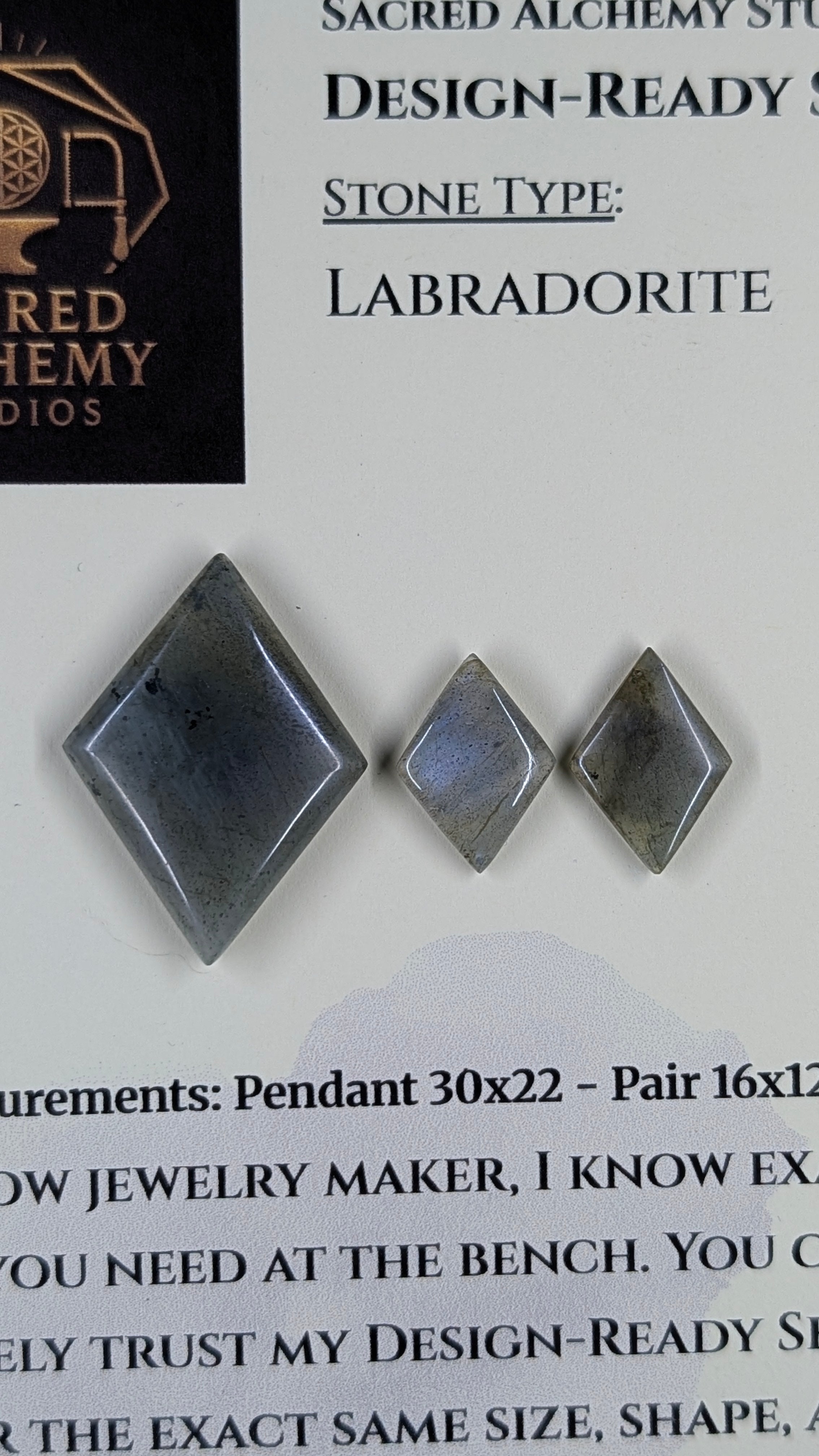 Rhombus Shape - Labradorite - Design-Ready Set