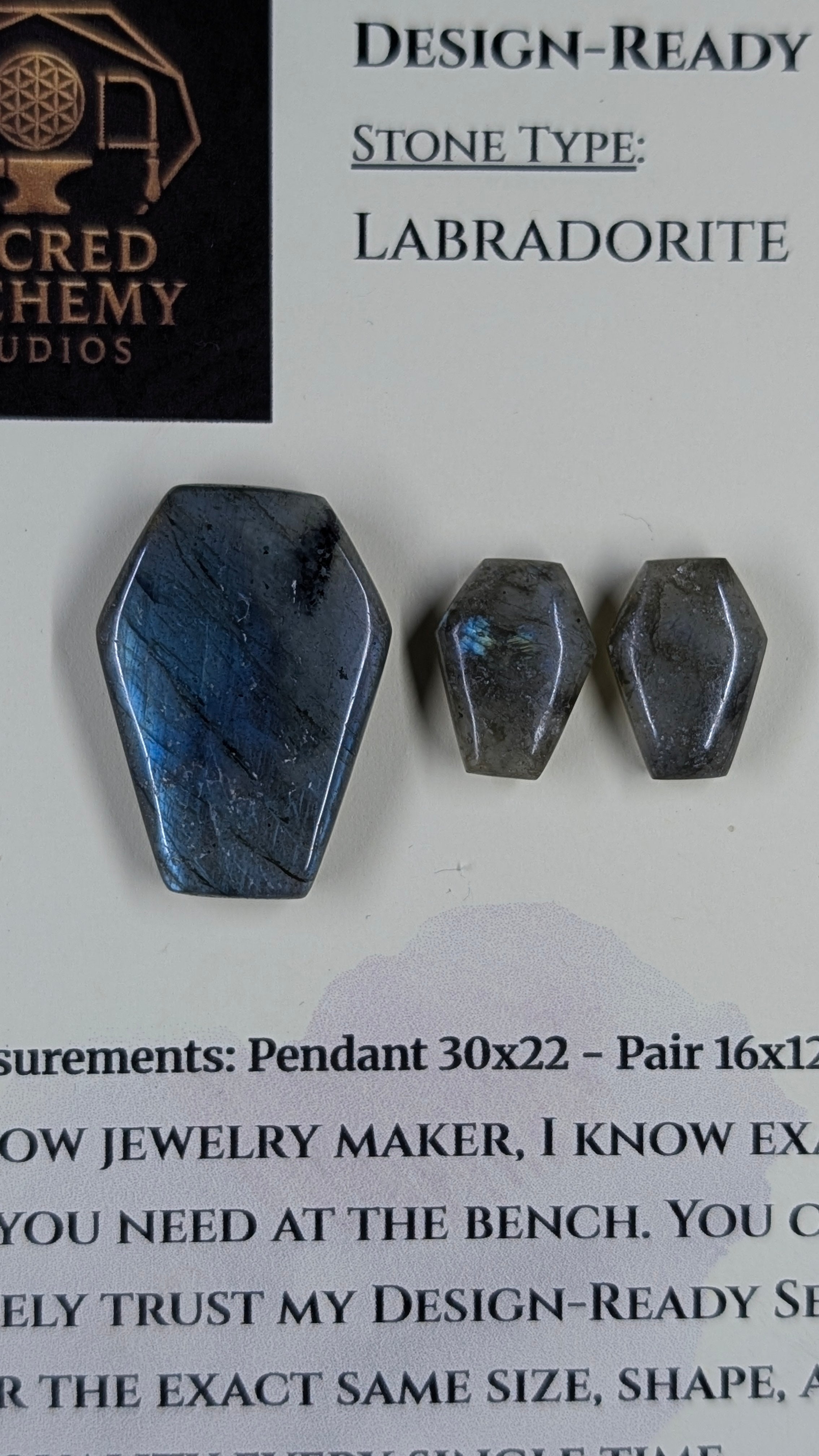 Coffin Shape - Labradorite - Design-Ready Set