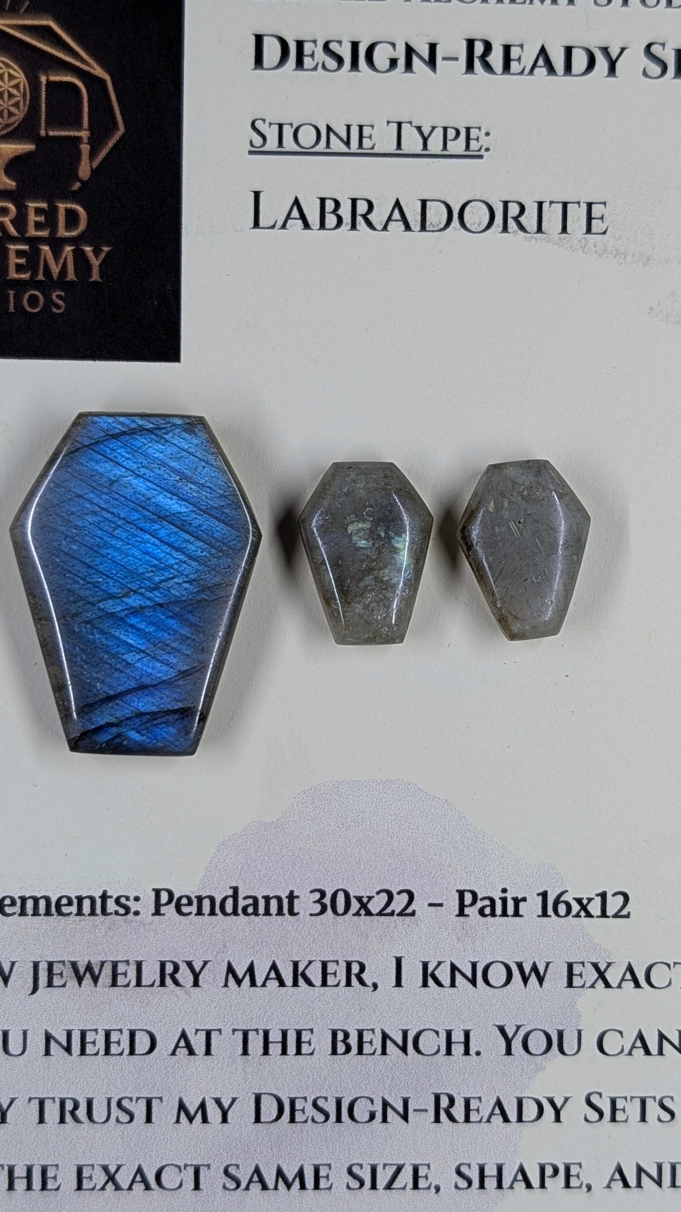 Coffin Shape - Labradorite - Design-Ready Set