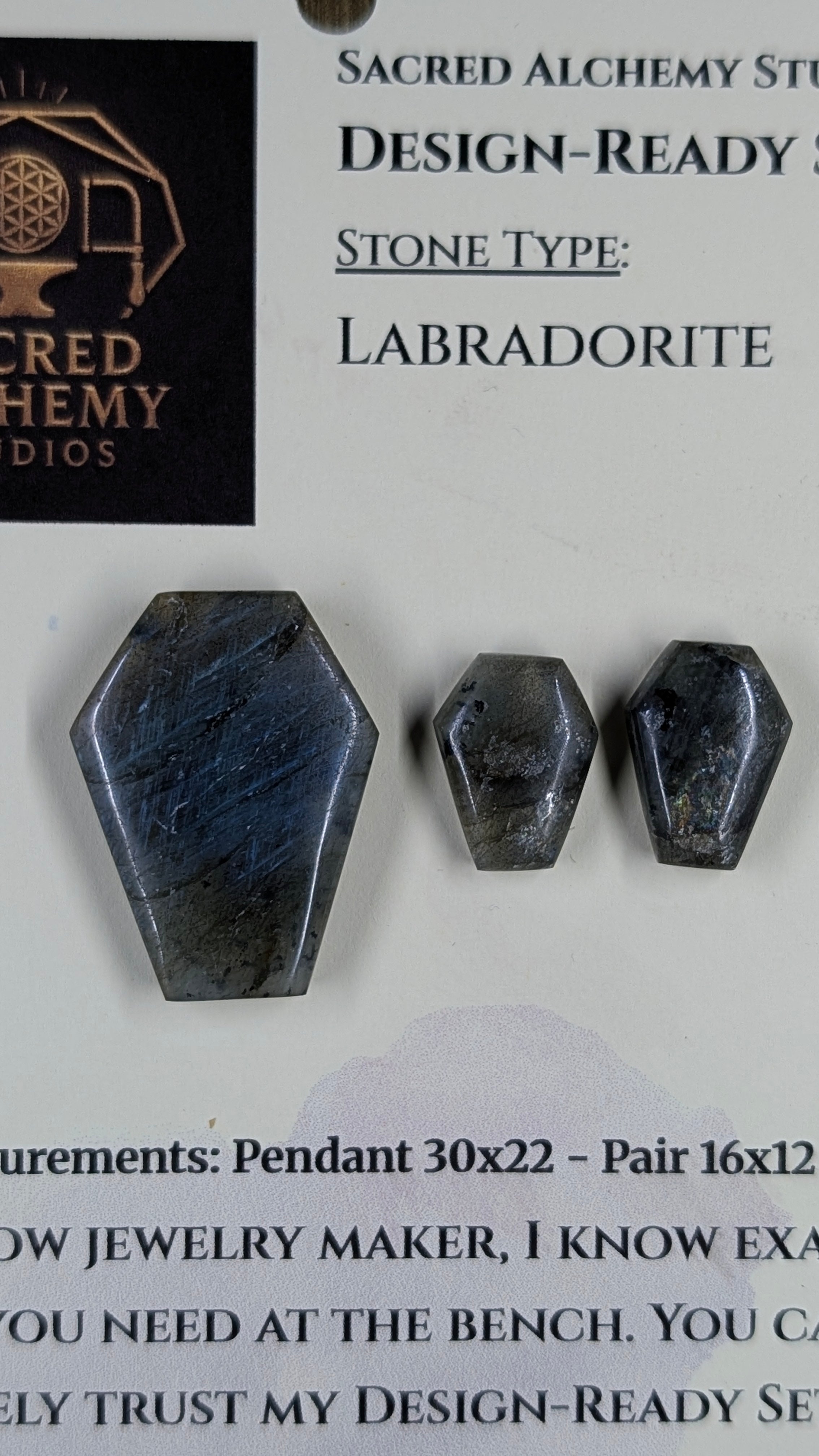 Coffin Shape - Labradorite - Design-Ready Set
