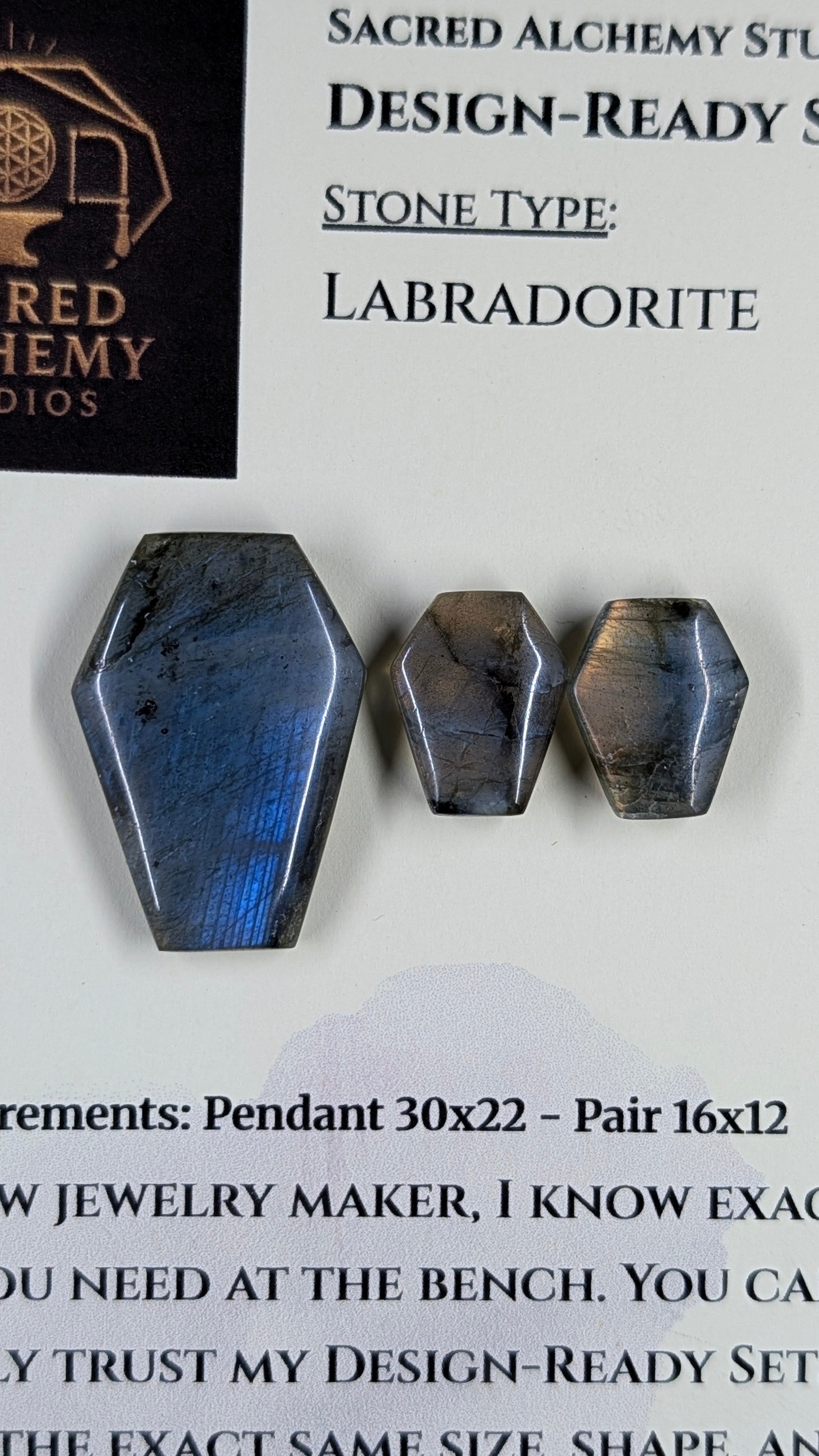 Coffin Shape - Labradorite - Design-Ready Set
