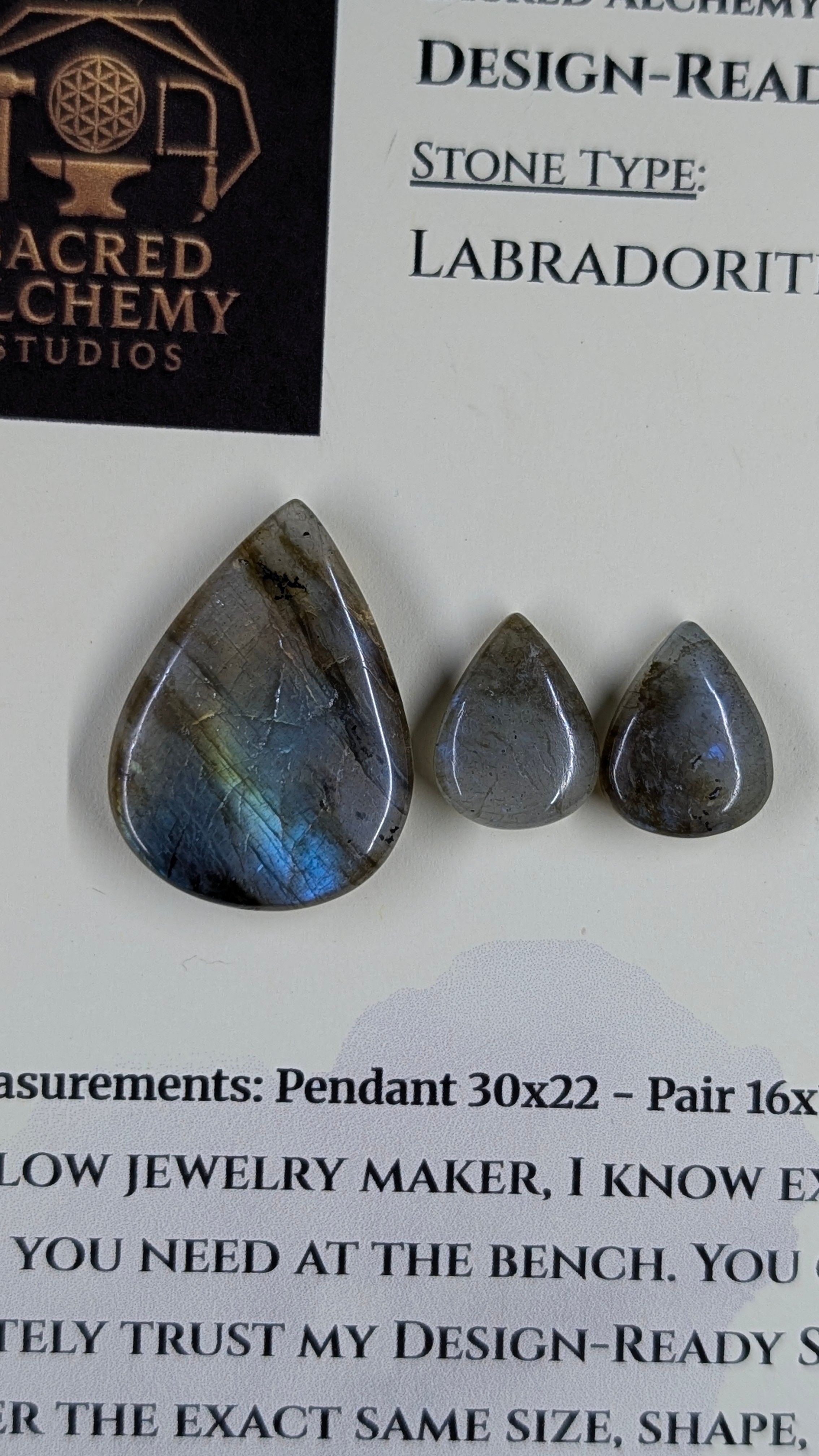 Tear Shape - Labradorite - Design-Ready Set