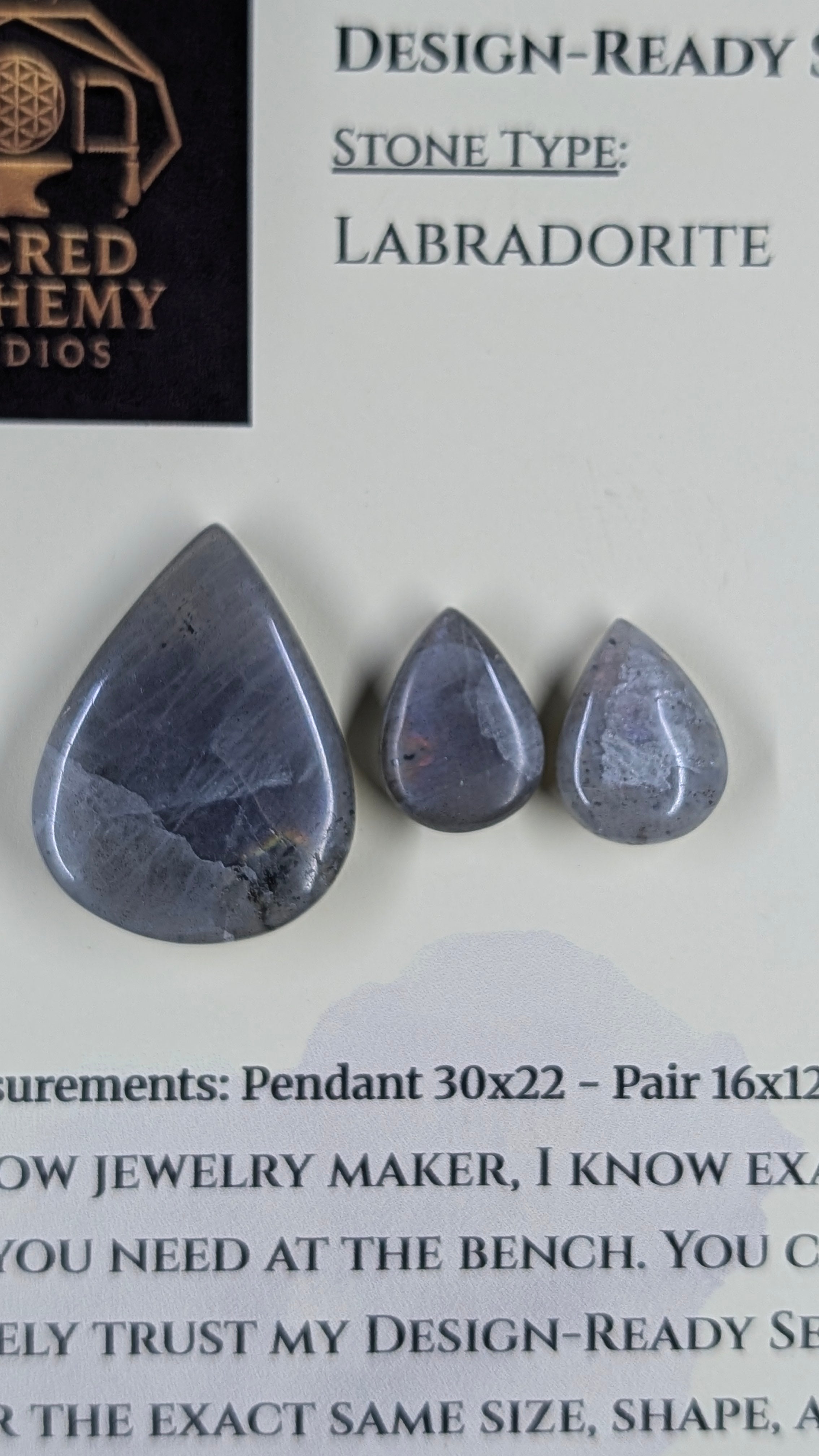 Tear Shape - Labradorite - Design-Ready Set