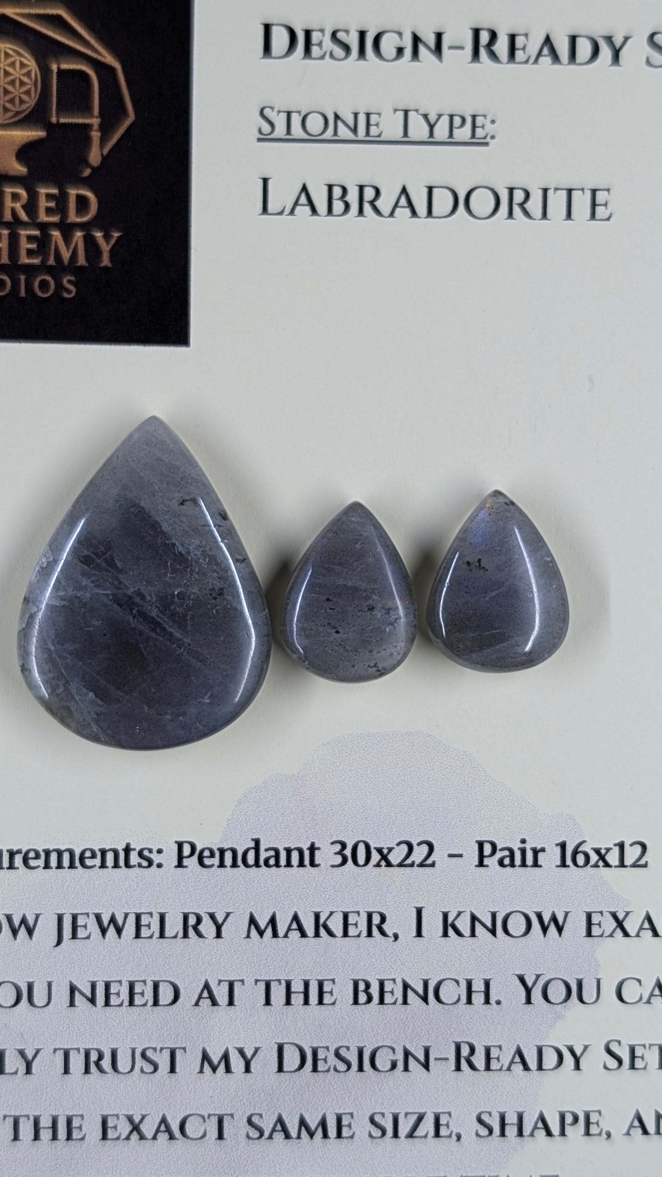 Tear Shape - Labradorite - Design-Ready Set