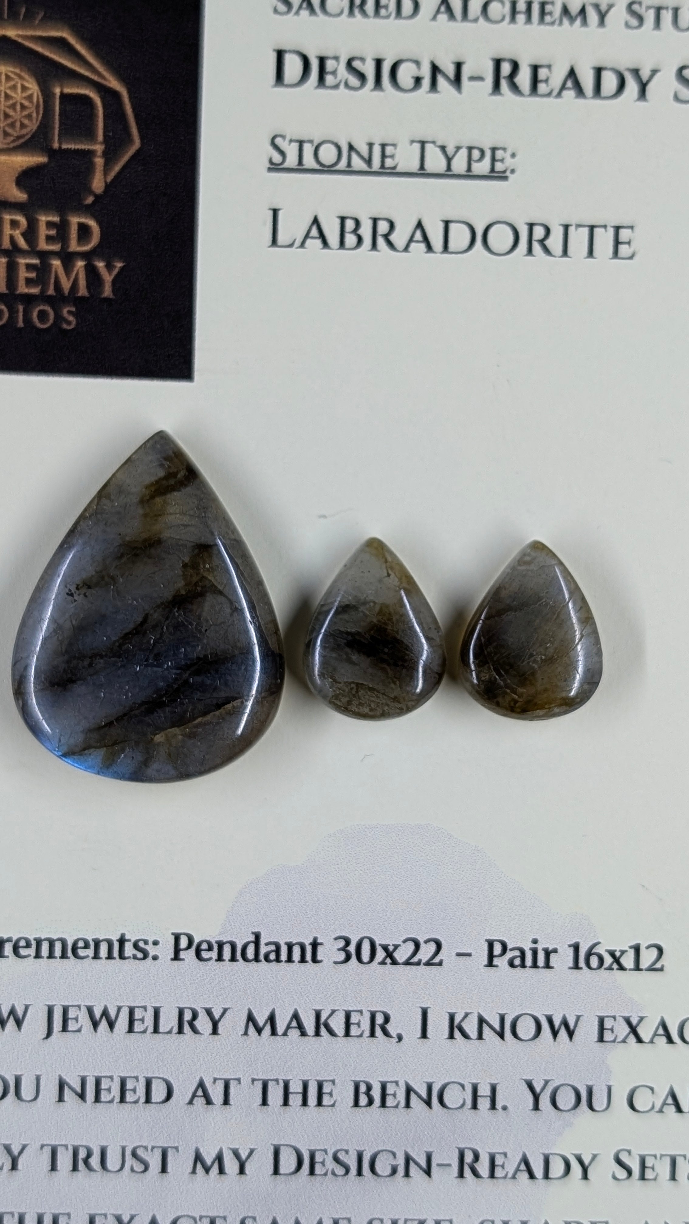 Tear Shape - Labradorite - Design-Ready Set
