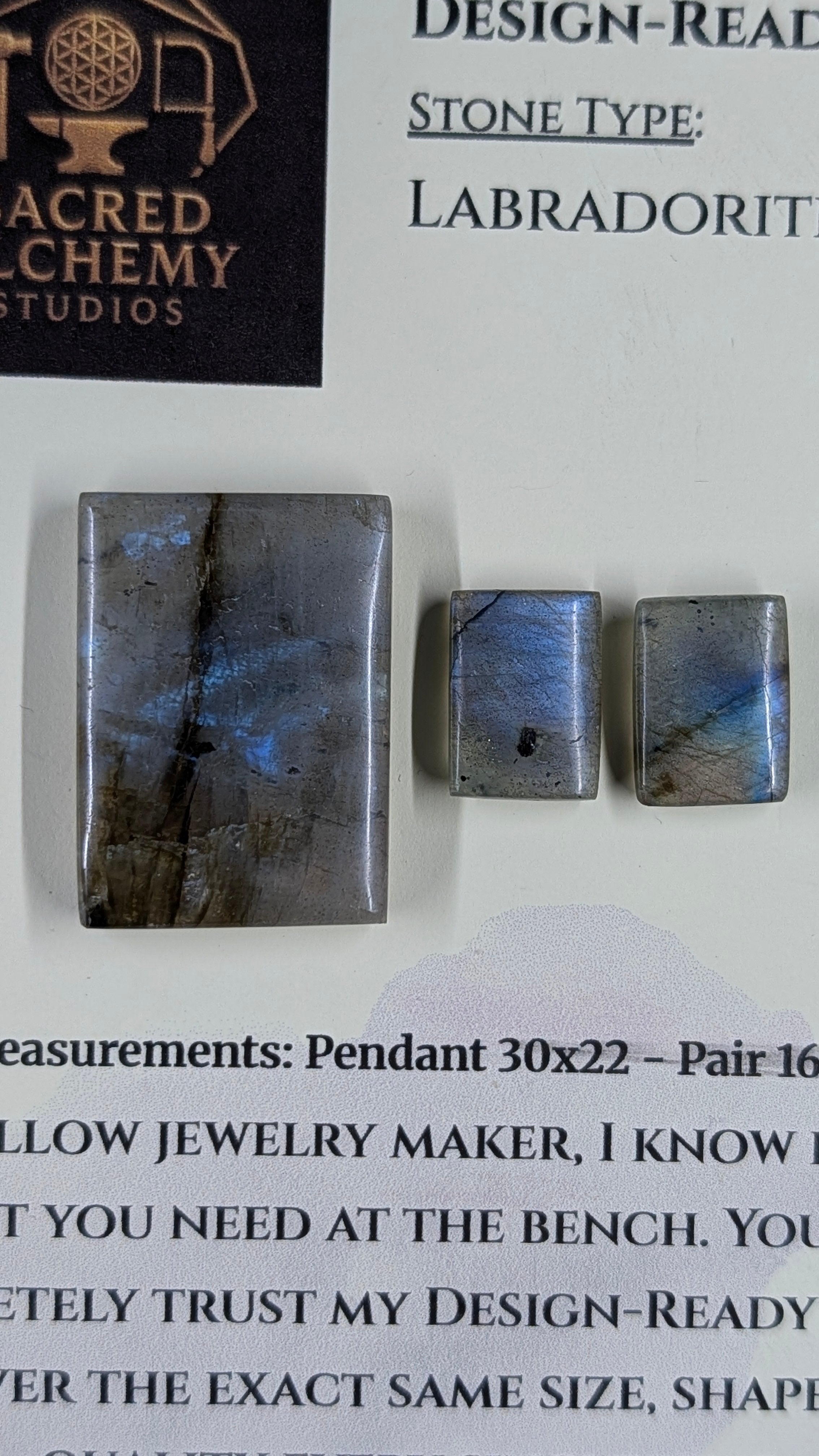 Rectangle Shape - Labradorite - Design-Ready Set