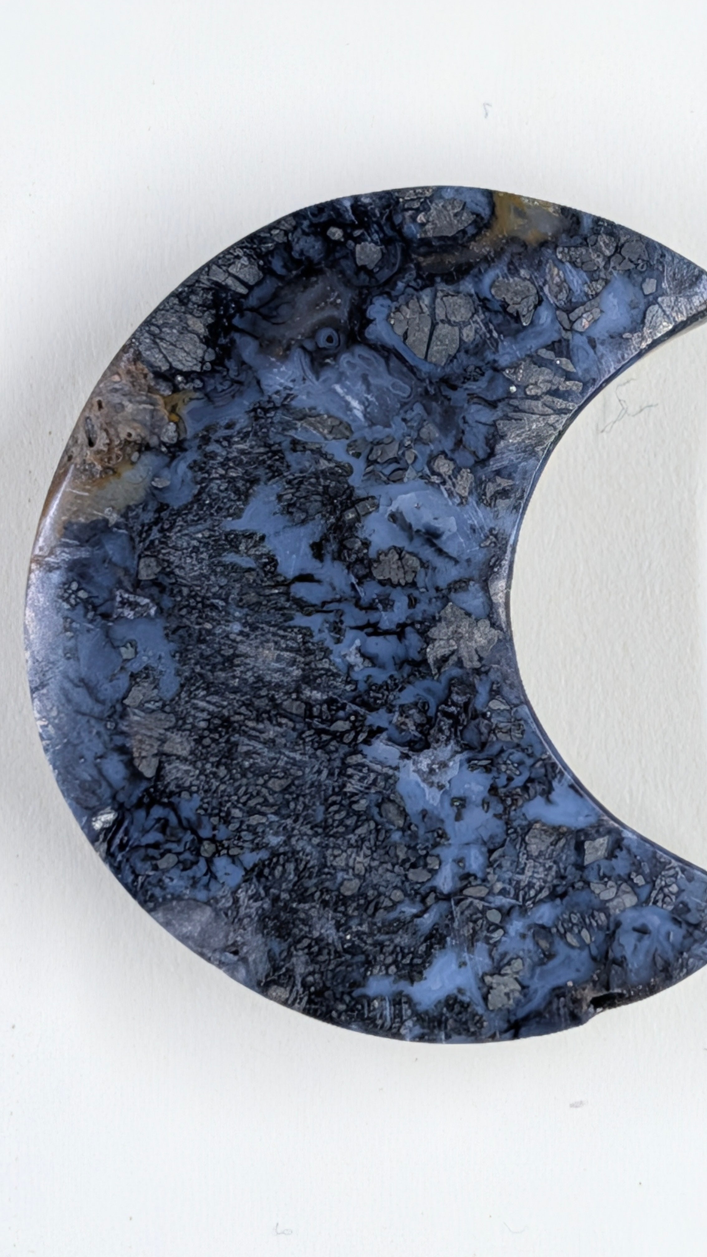 Crescent Moon - Marcasite in Agate - Sacred Alchemy Select - Design-Ready Set