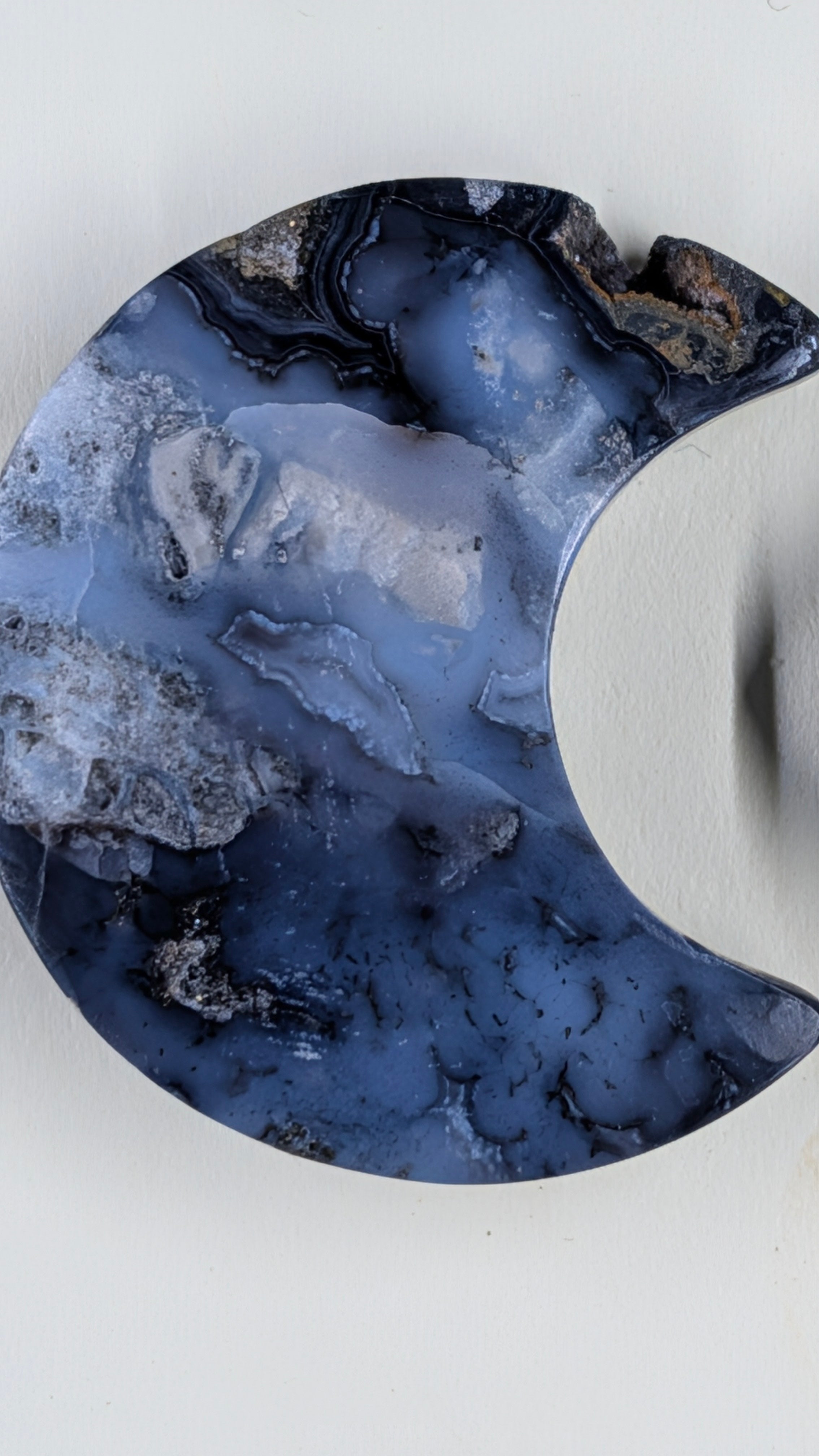 Crescent Moon - Marcasite in Agate - Sacred Alchemy Select - Design-Ready Set