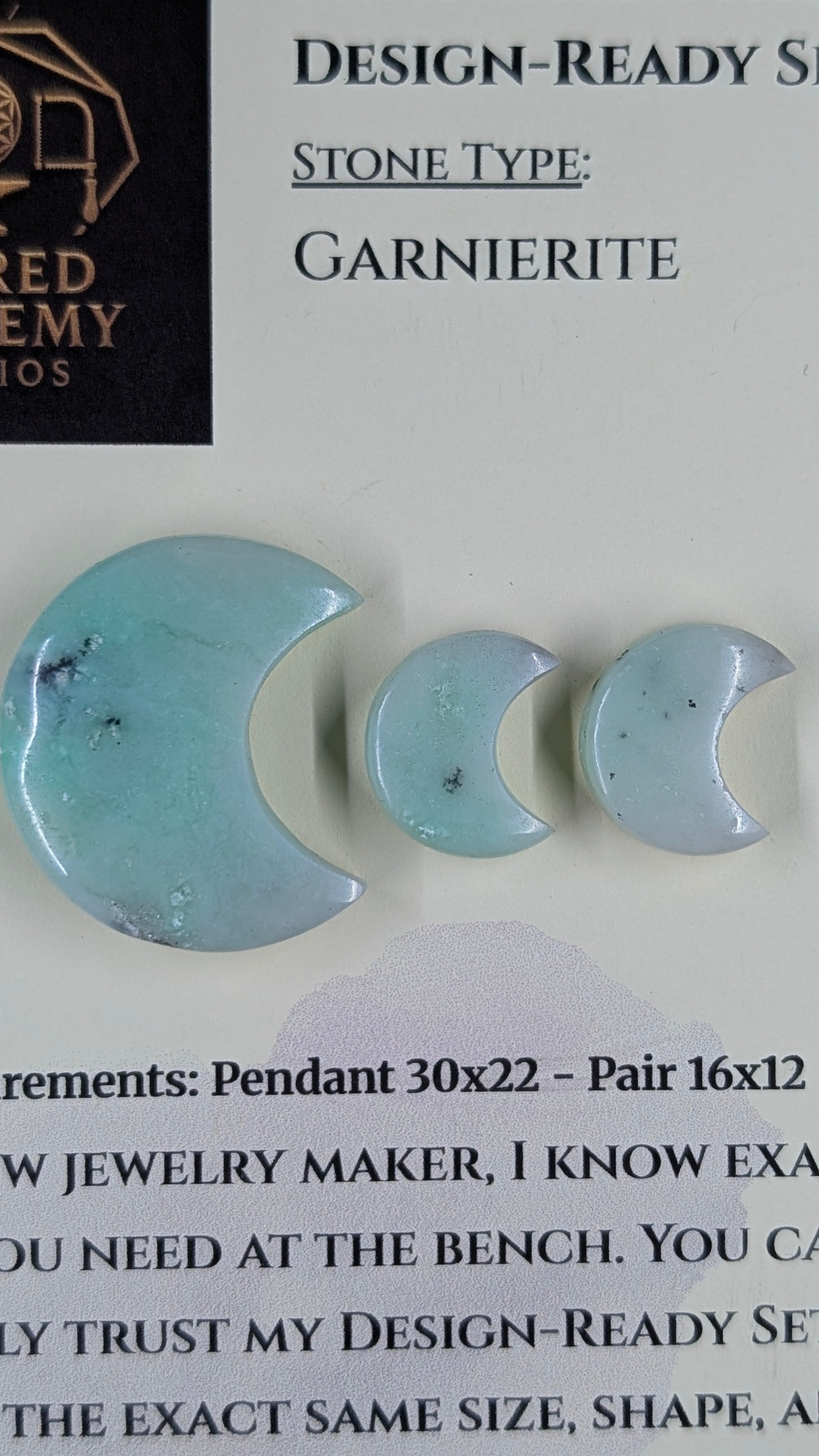 Crescent Moon - Garnierite - Design-Ready Set