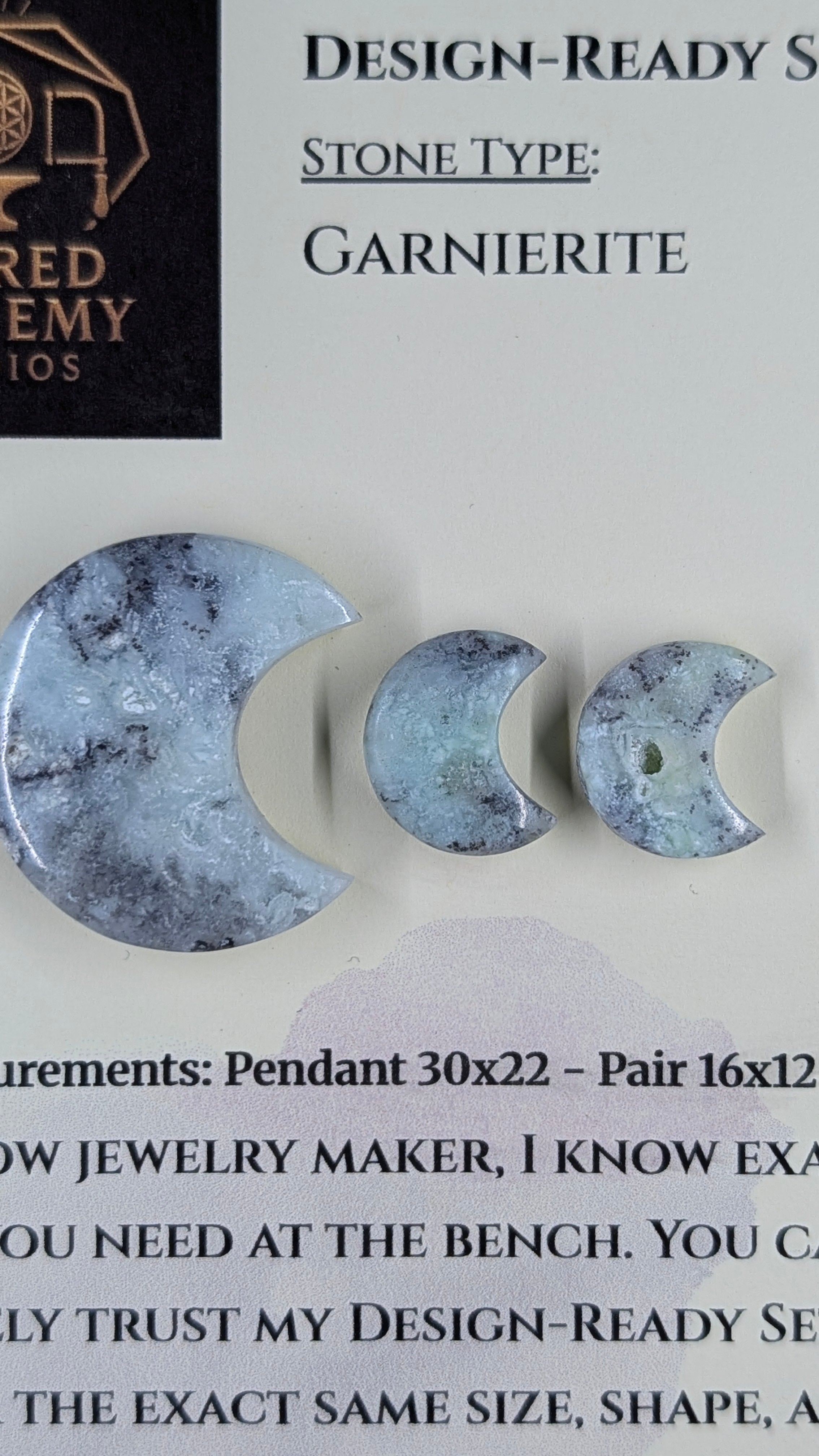 Crescent Moon - Garnierite - Design-Ready Set