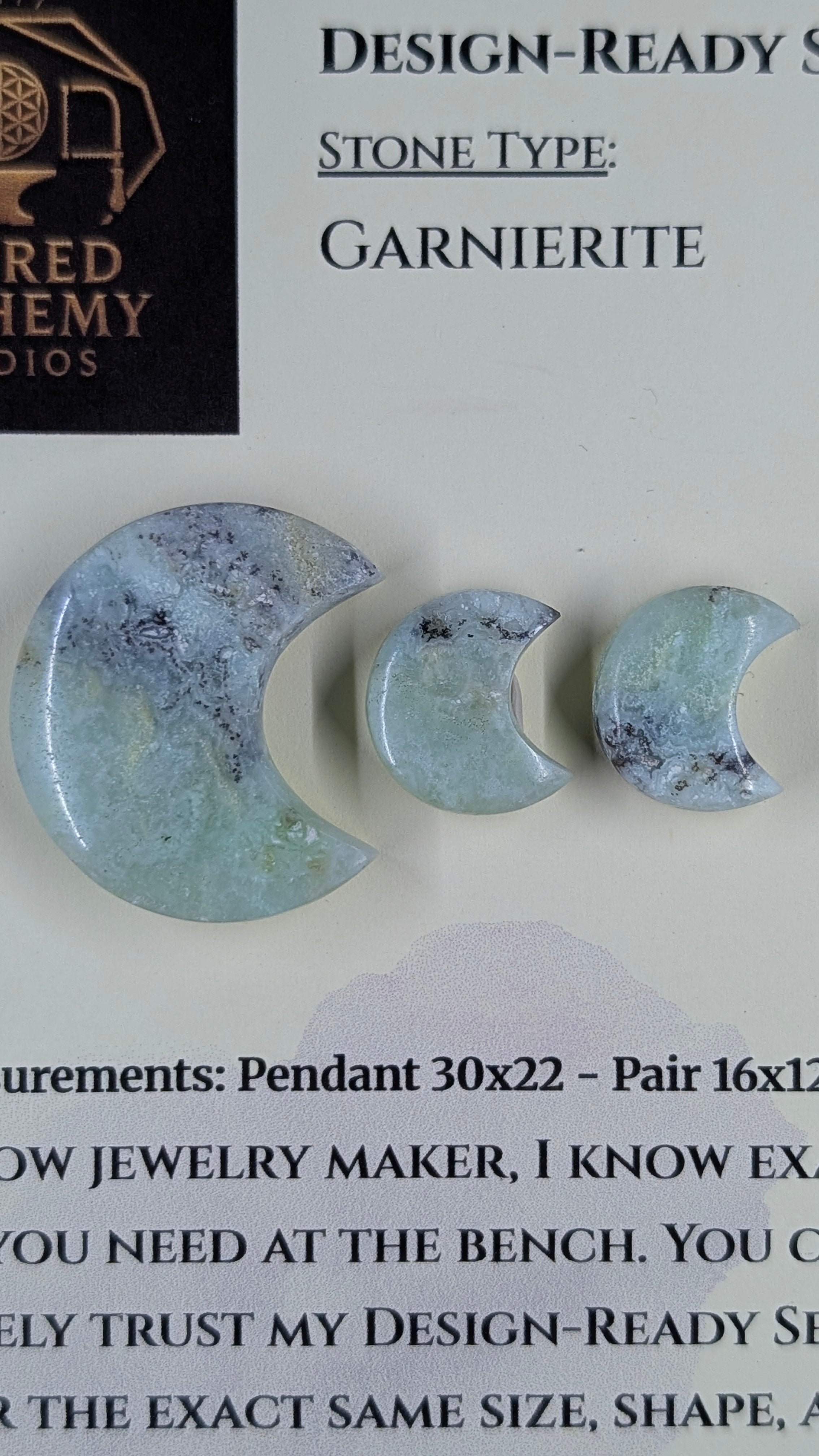 Crescent Moon - Garnierite - Design-Ready Set