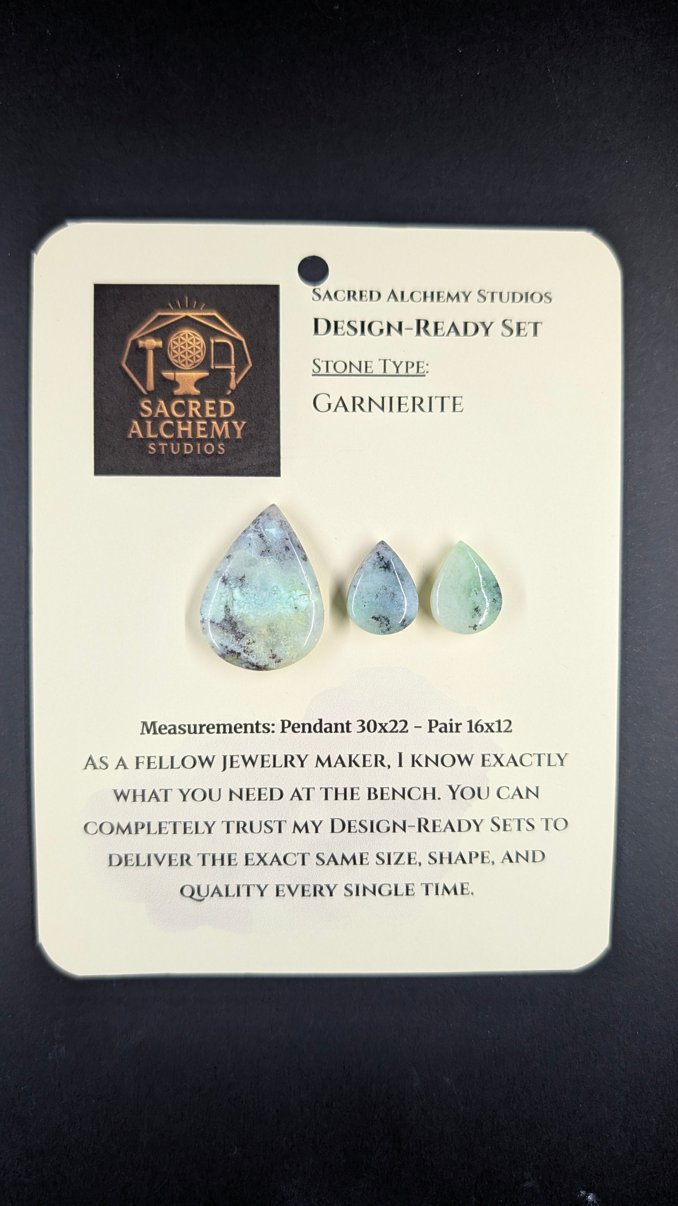 Tear Shape - Garnierite - Design-Ready Set