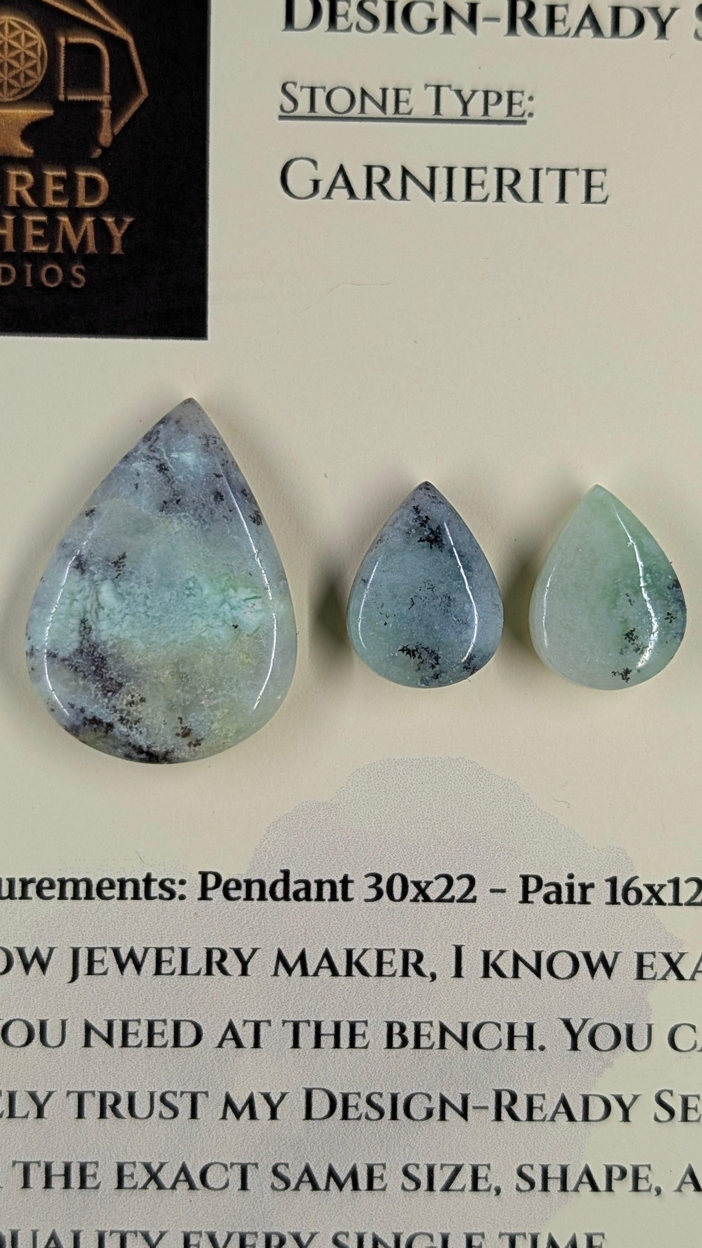 Tear Shape - Garnierite - Design-Ready Set