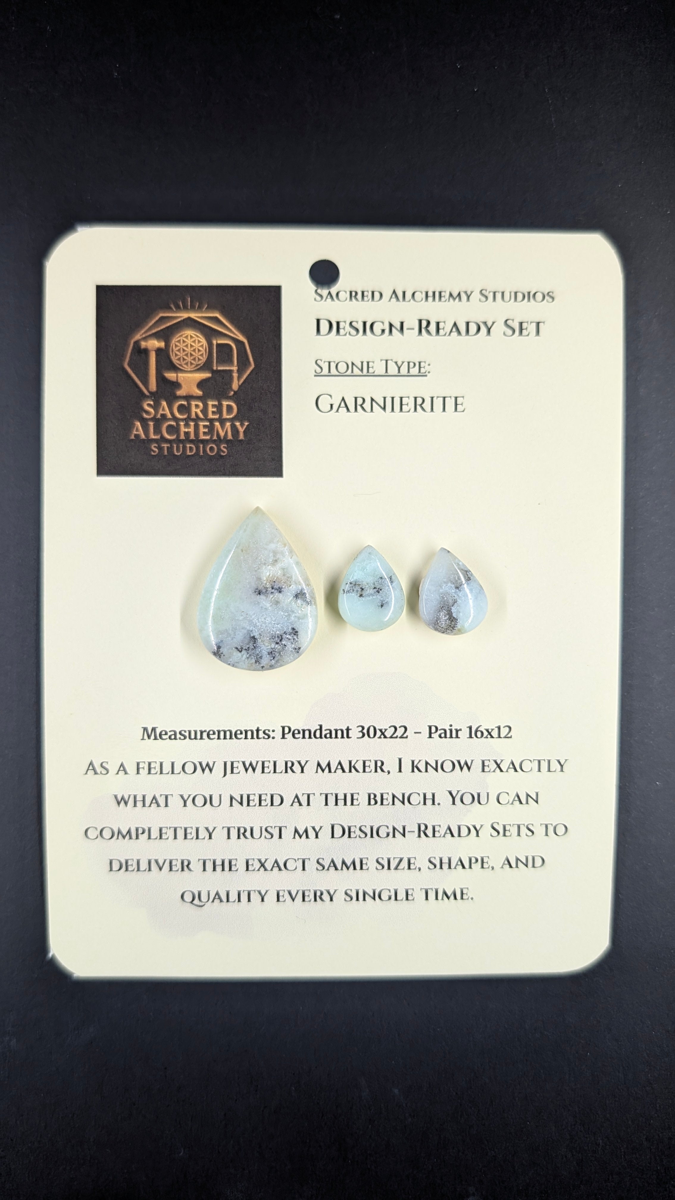 Tear Shape - Garnierite - Design-Ready Set