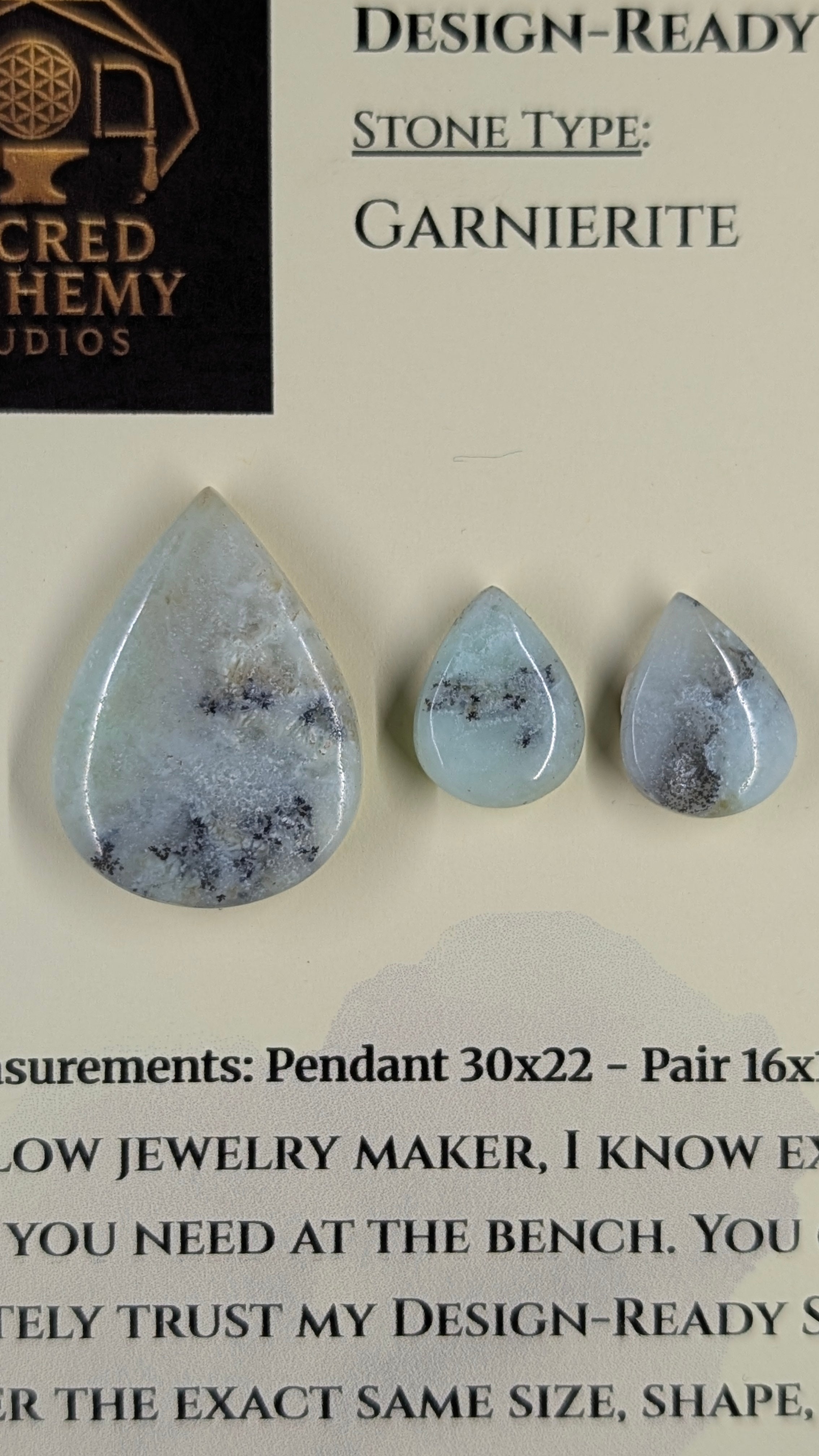 Tear Shape - Garnierite - Design-Ready Set