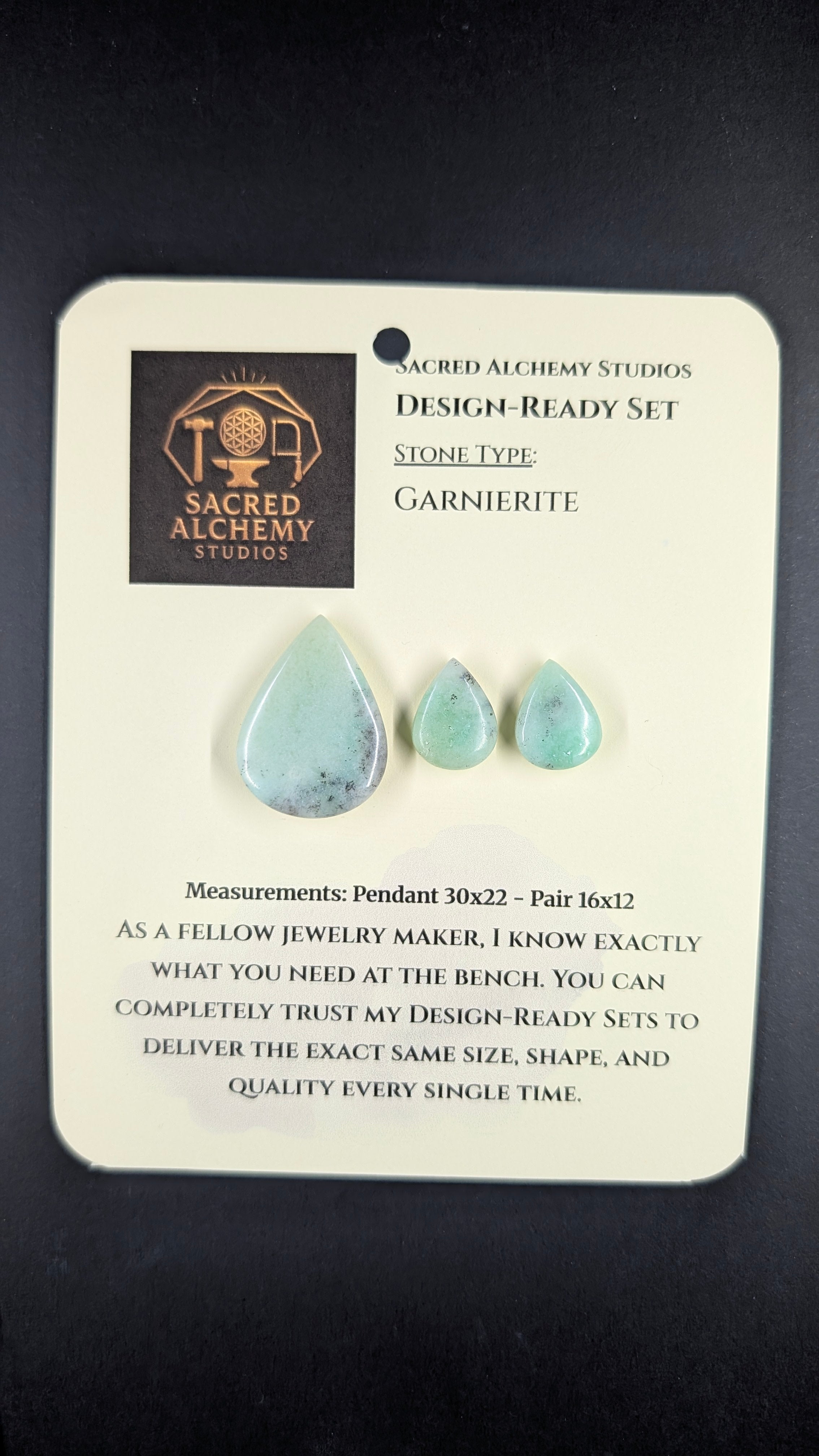 Tear Shape - Garnierite - Design-Ready Set