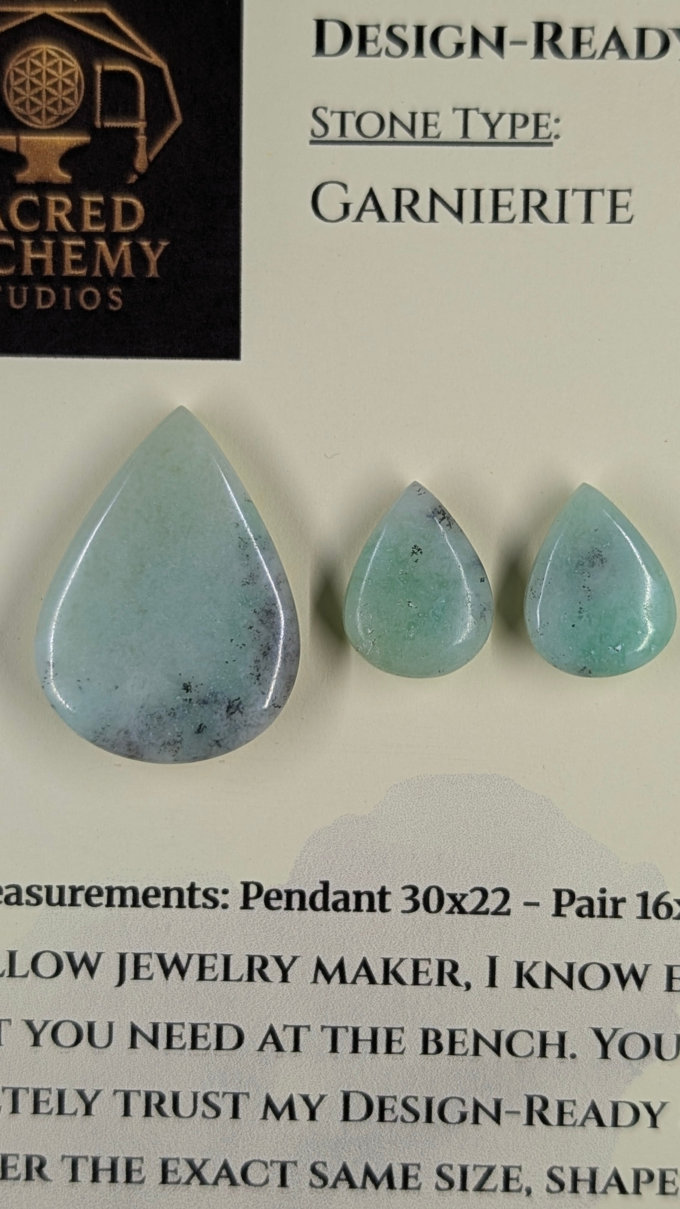 Tear Shape - Garnierite - Design-Ready Set