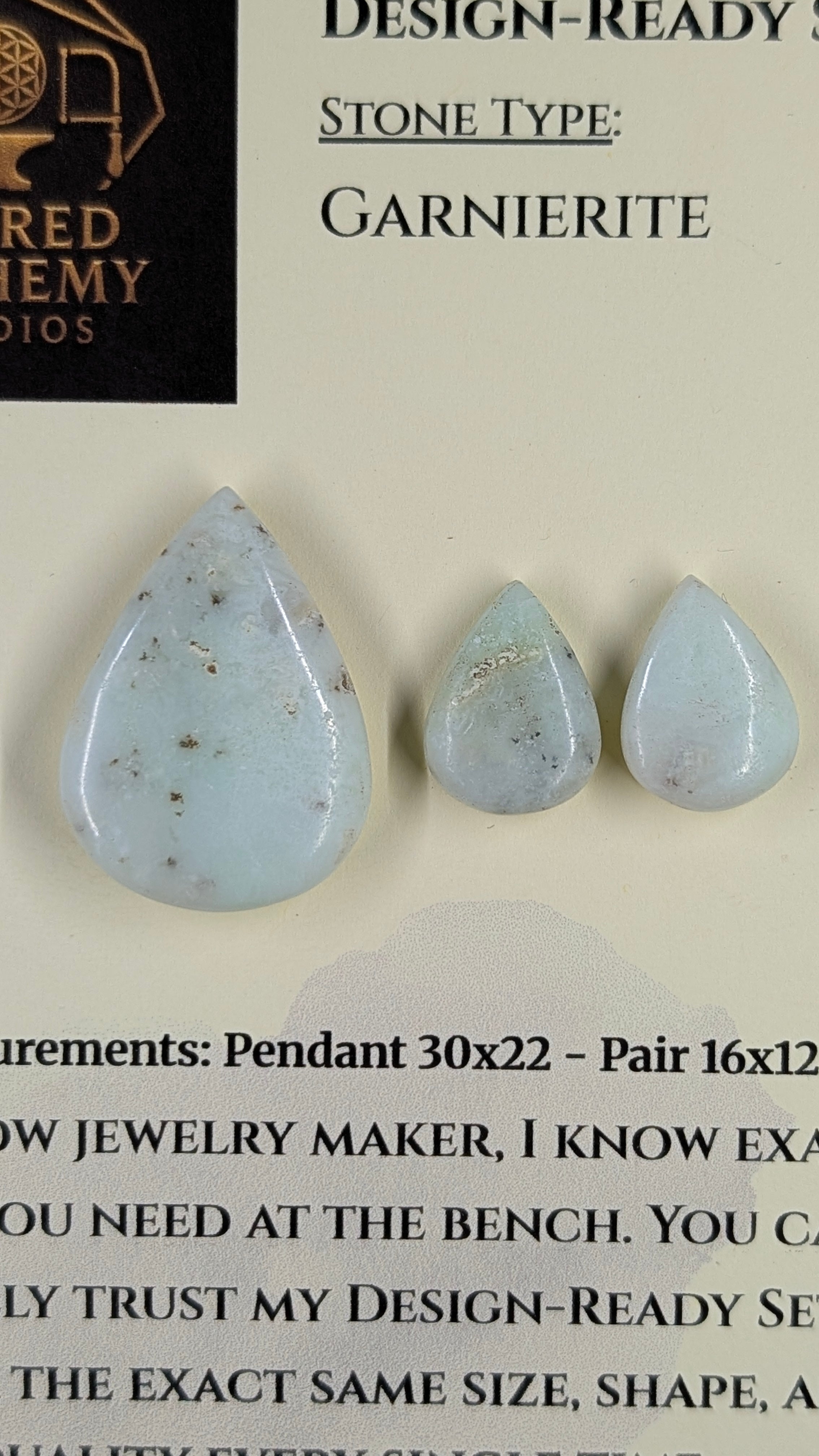 Tear Shape - Garnierite - Design-Ready Set