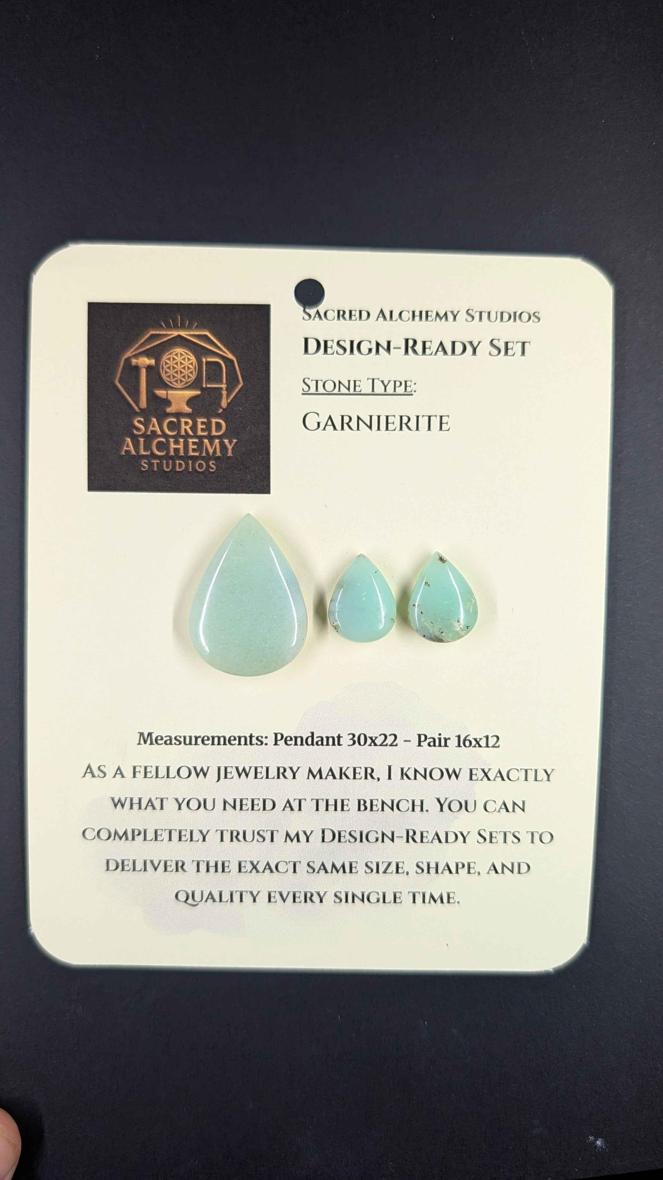 Tear Shape - Garnierite - Design-Ready Set