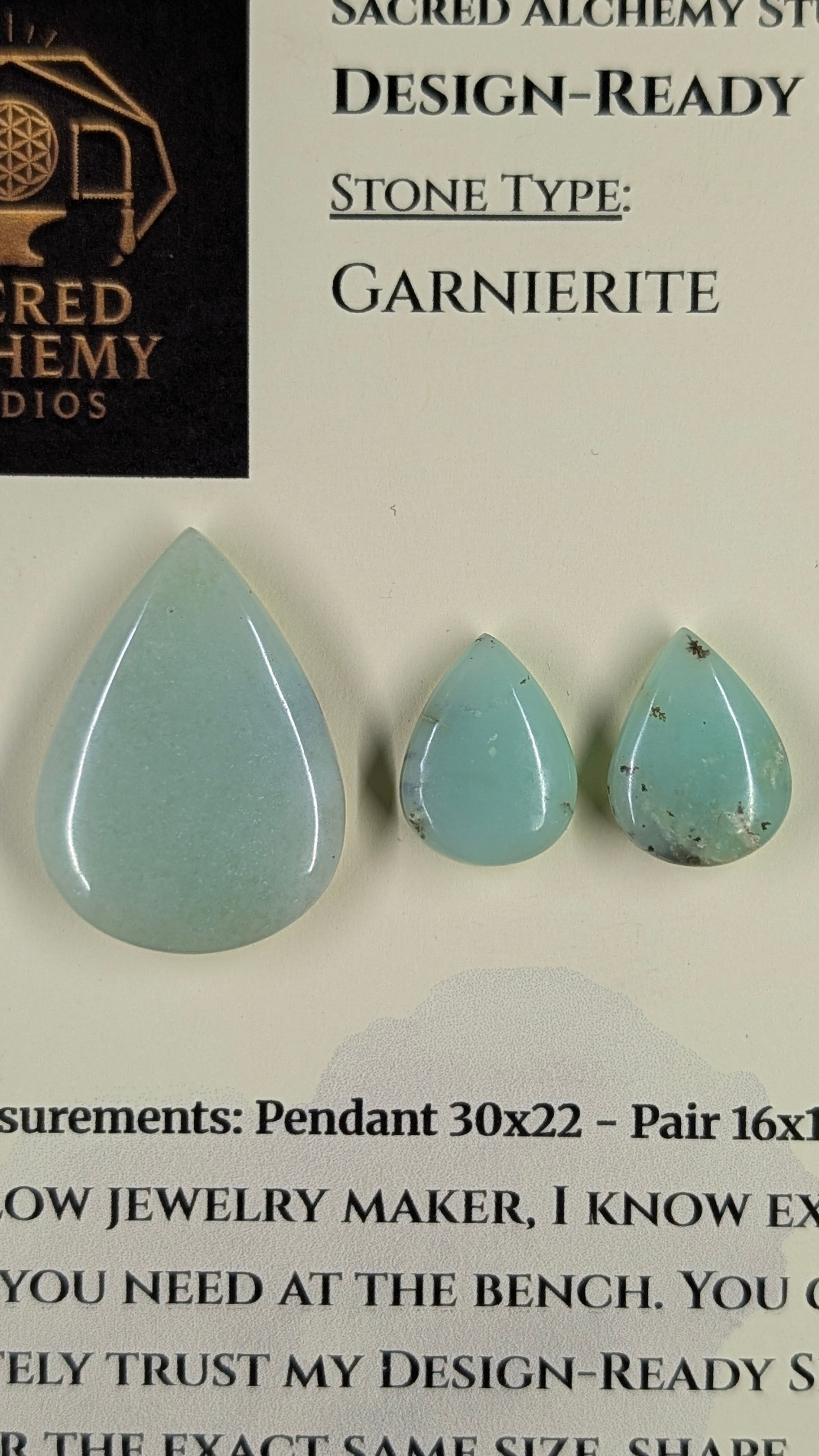 Tear Shape - Garnierite - Design-Ready Set