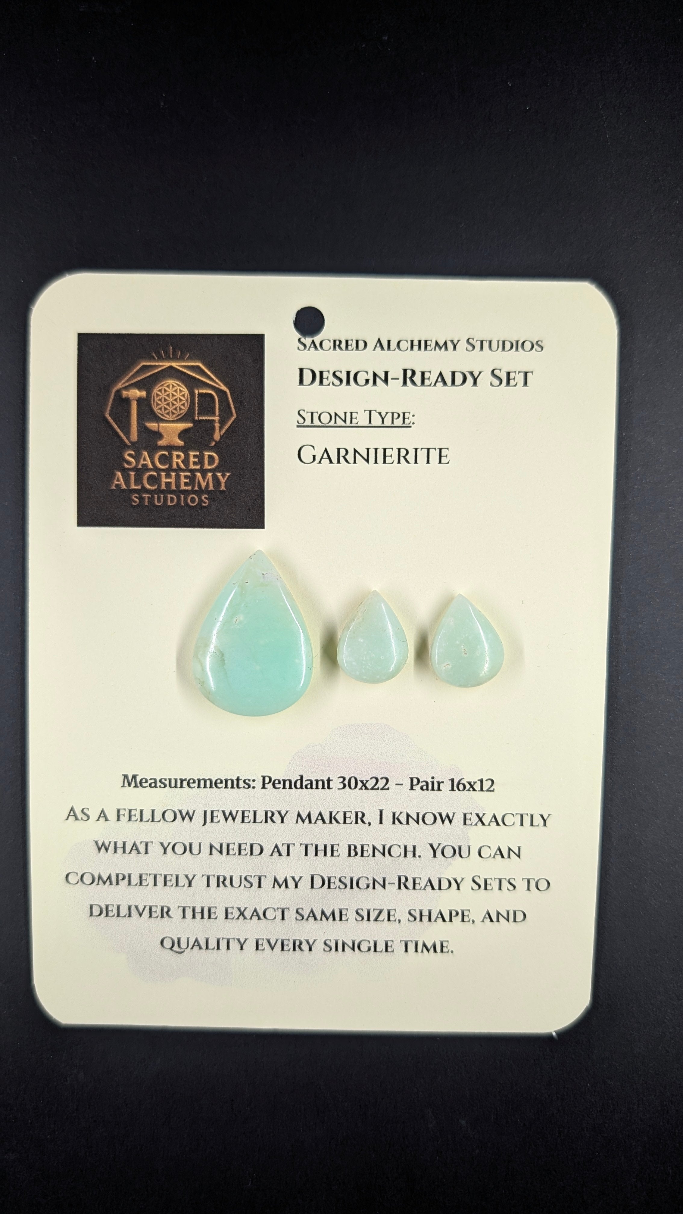 Tear Shape - Garnierite - Design-Ready Set