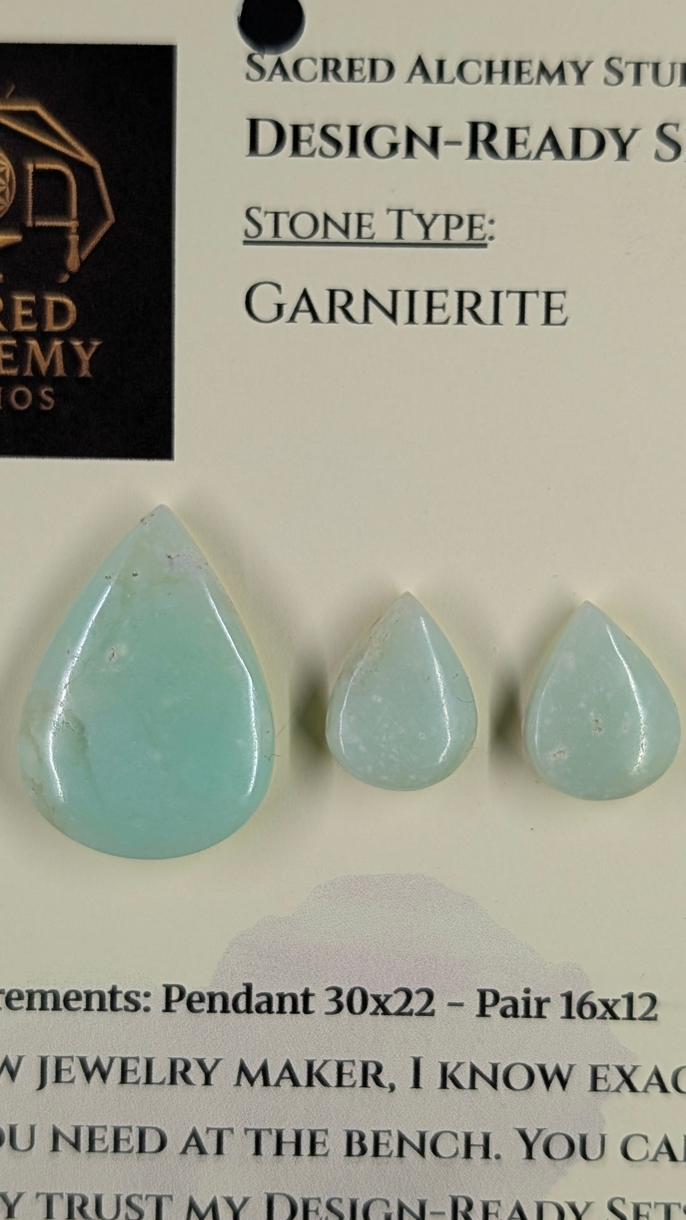 Tear Shape - Garnierite - Design-Ready Set