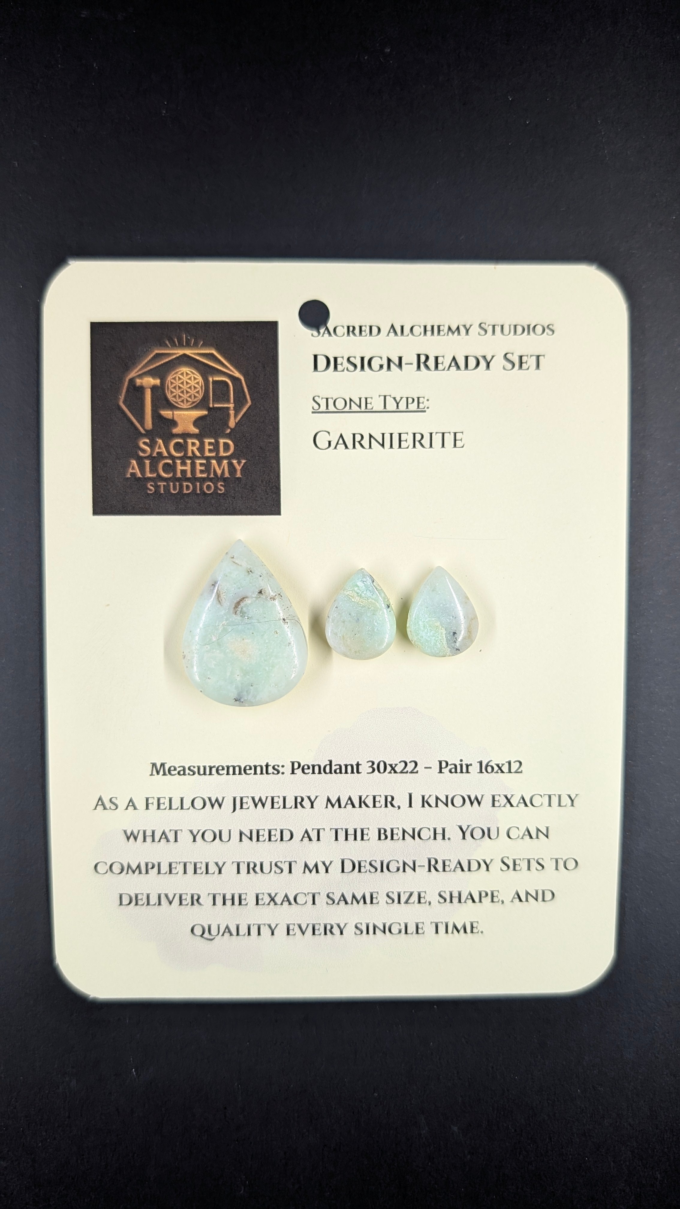 Tear Shape - Garnierite - Design-Ready Set